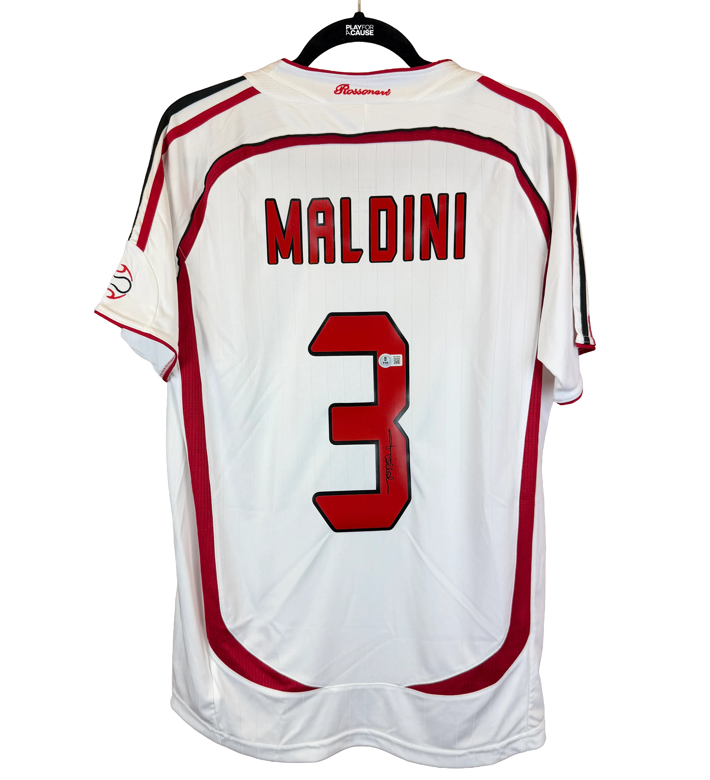 Camisa Retrô Milan Autografada Pelo Paolo Maldini Final Champions League 2007 — imagem 2 de 8