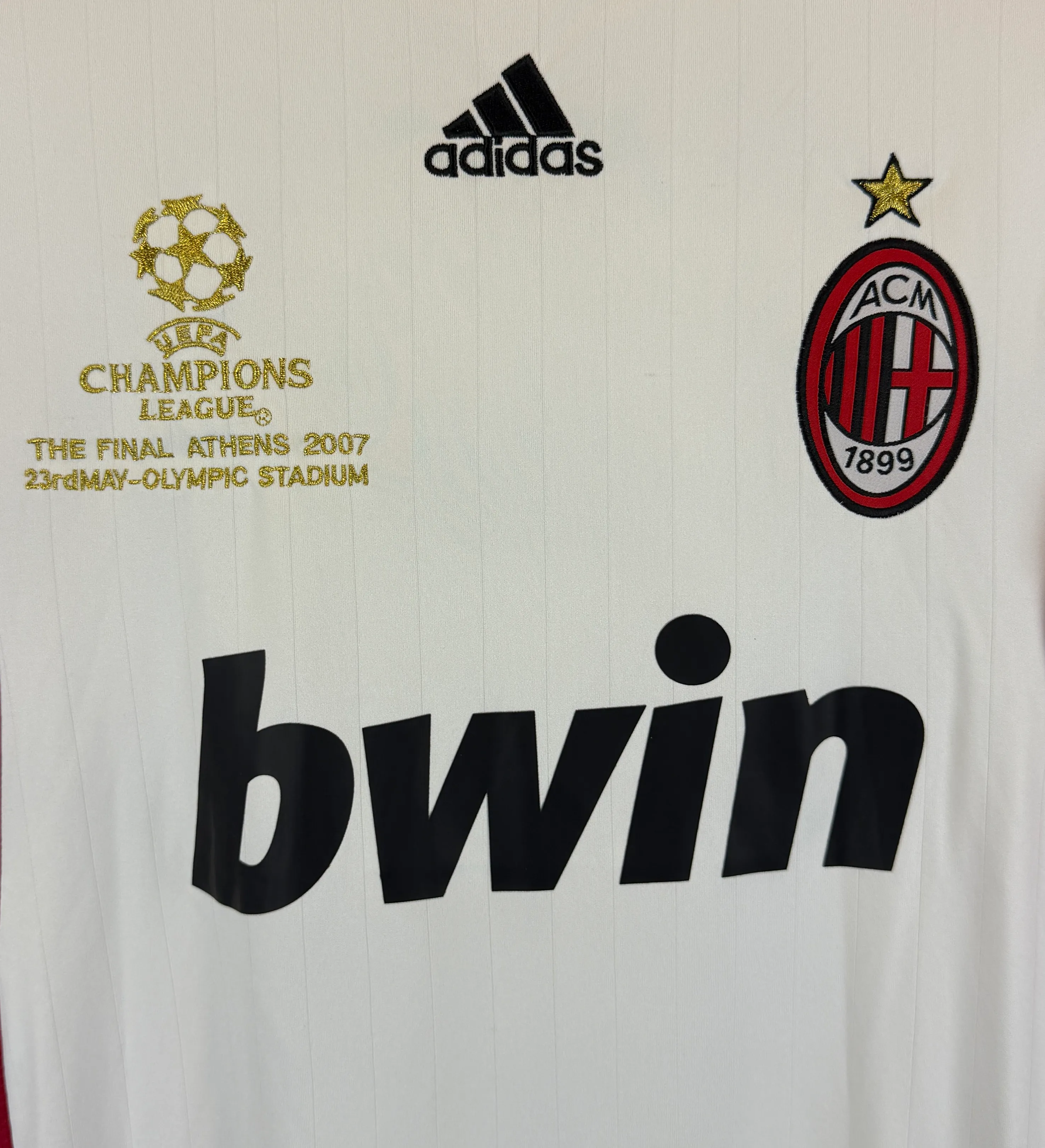 Camisa Retrô Milan Autografada Pelo Paolo Maldini Final Champions League 2007 — imagem 6 de 8