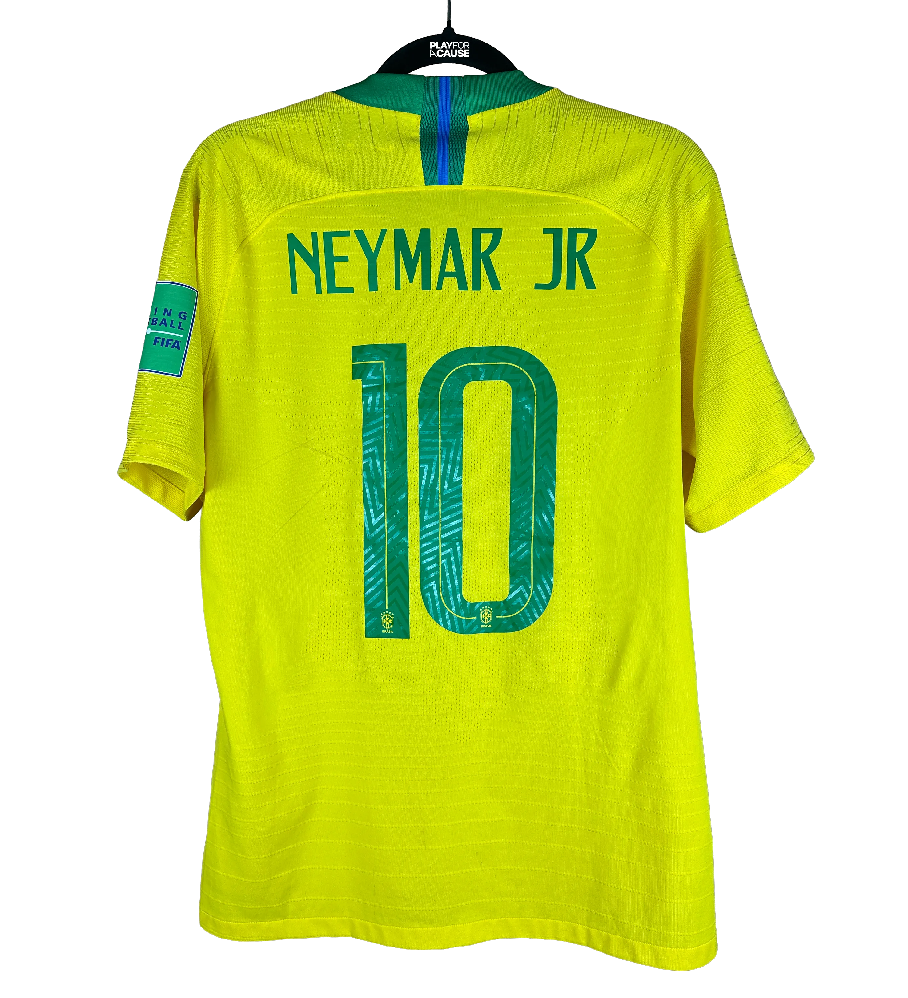 Camisa Brasil Neymar Jr. Copa do Mundo 2018 Autografada pelo Elenco — imagem 2 de 2