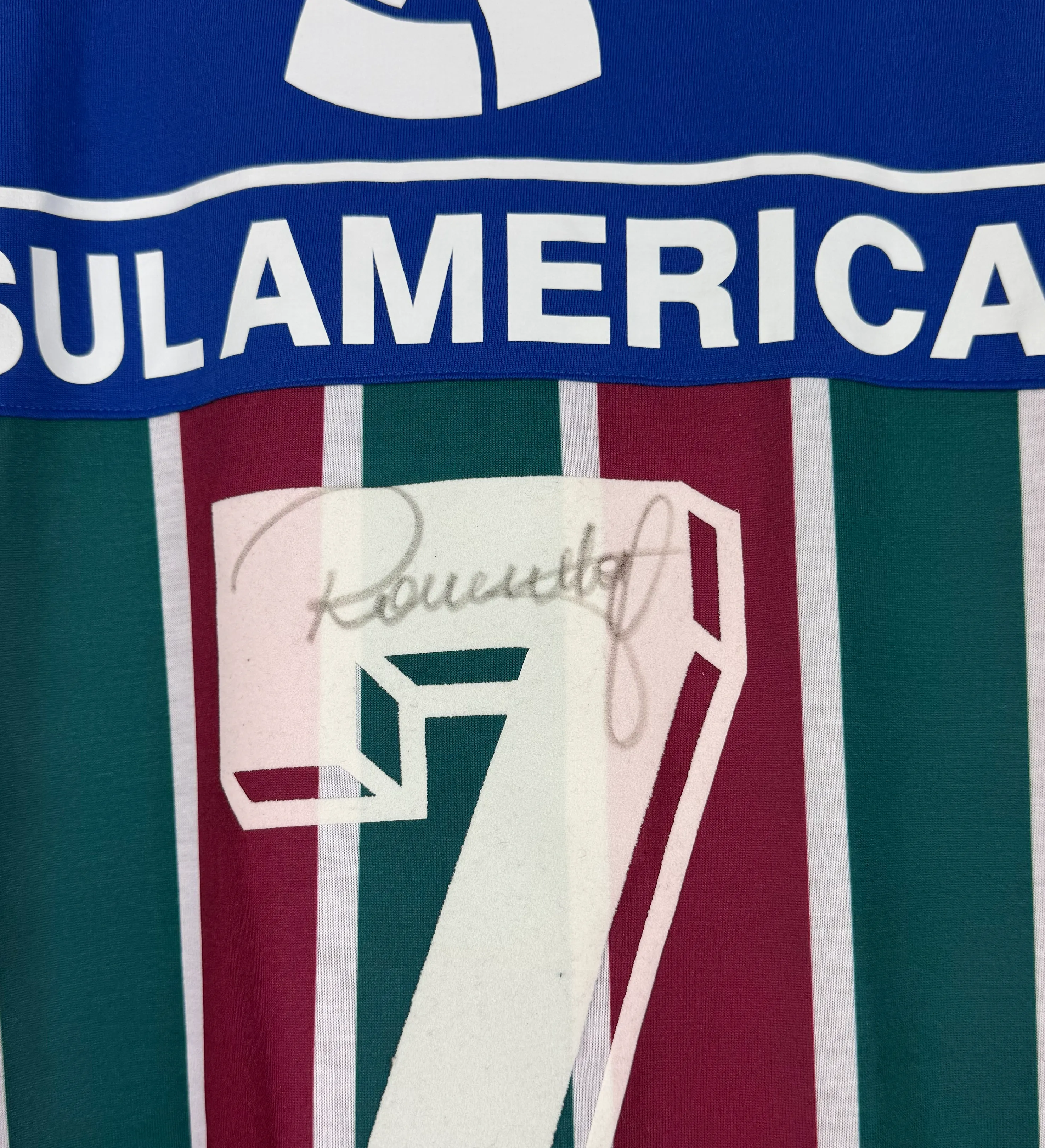 Camiseta Fluminense – Romerito #7 – Réplica Campeonato Brasileño 1984 – Flu Campeón – Autografiada por el Ídolo — imagem 3 de 3