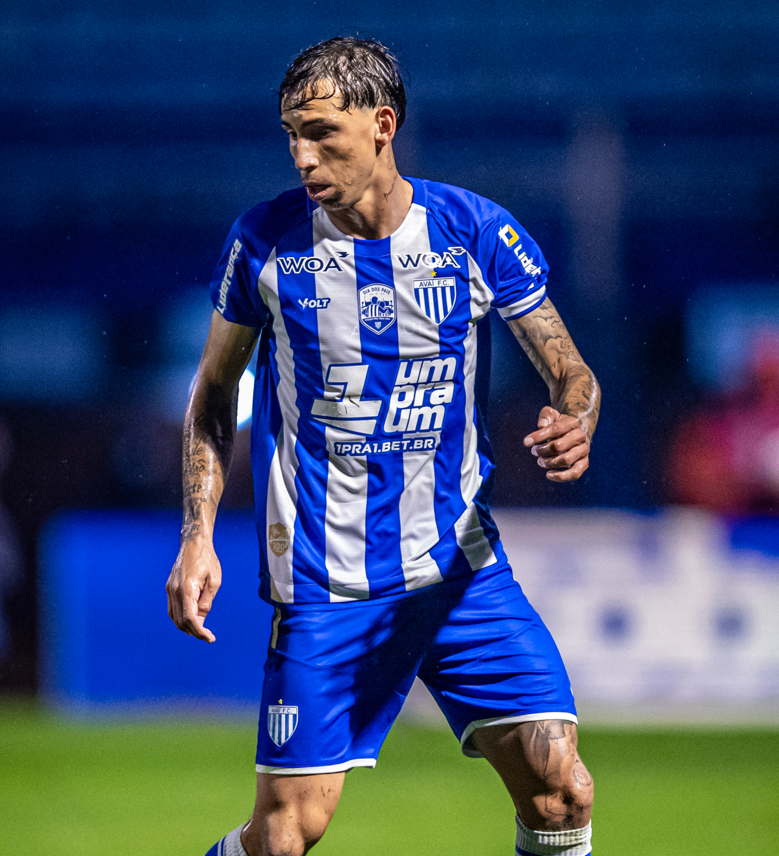 Camiseta Avaí Douglas Teixeira Parche Día del Padre AVA vs CRB Usada en Partido y Firmada — imagem 1 de 7
