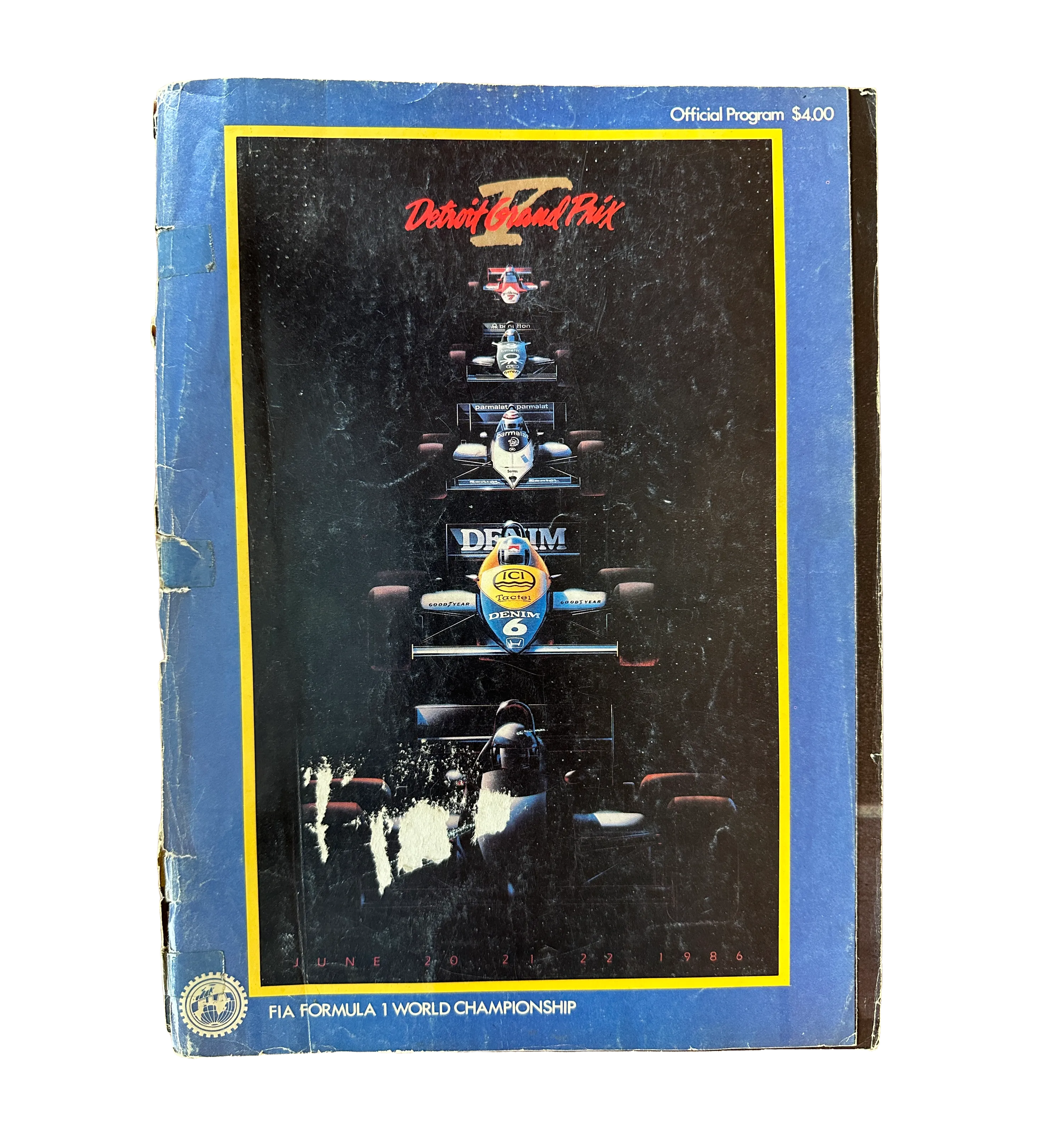 Official Program – Formula 1 – 1986 Detroit GP – Signed by Ayrton Senna (Race Winner) — imagem 1 de 2