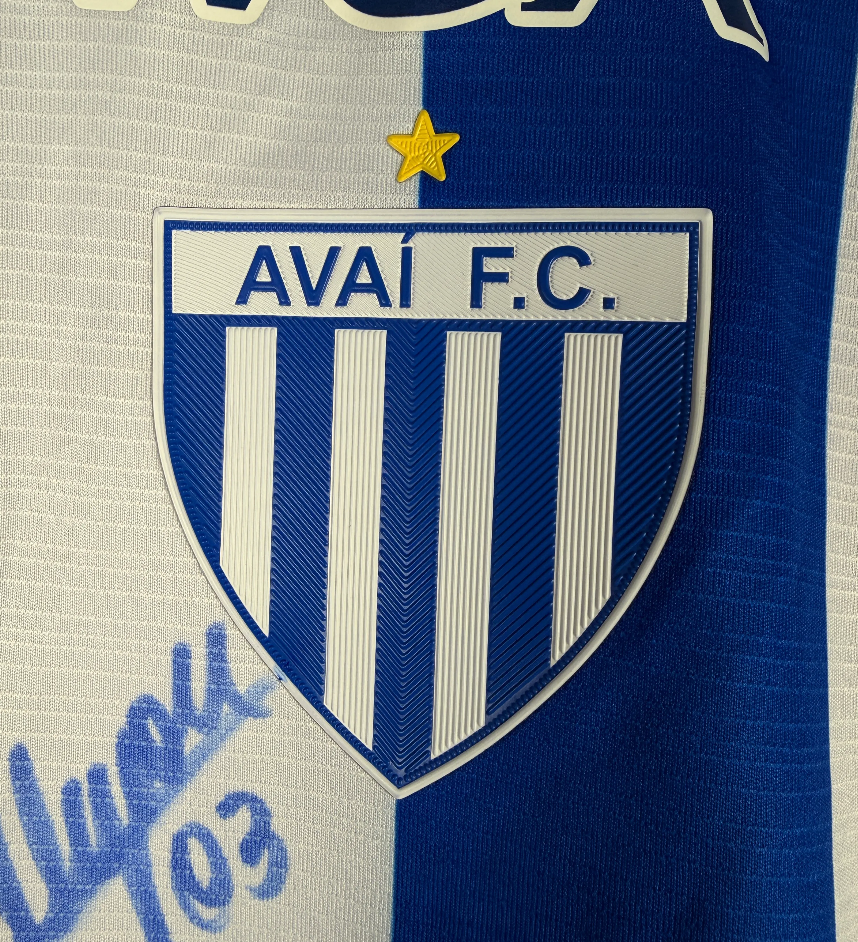 Match-Worn and Signed Wallison Avaí Jersey with Father's Day Patch - AVA vs. CRB — imagem 4 de 6