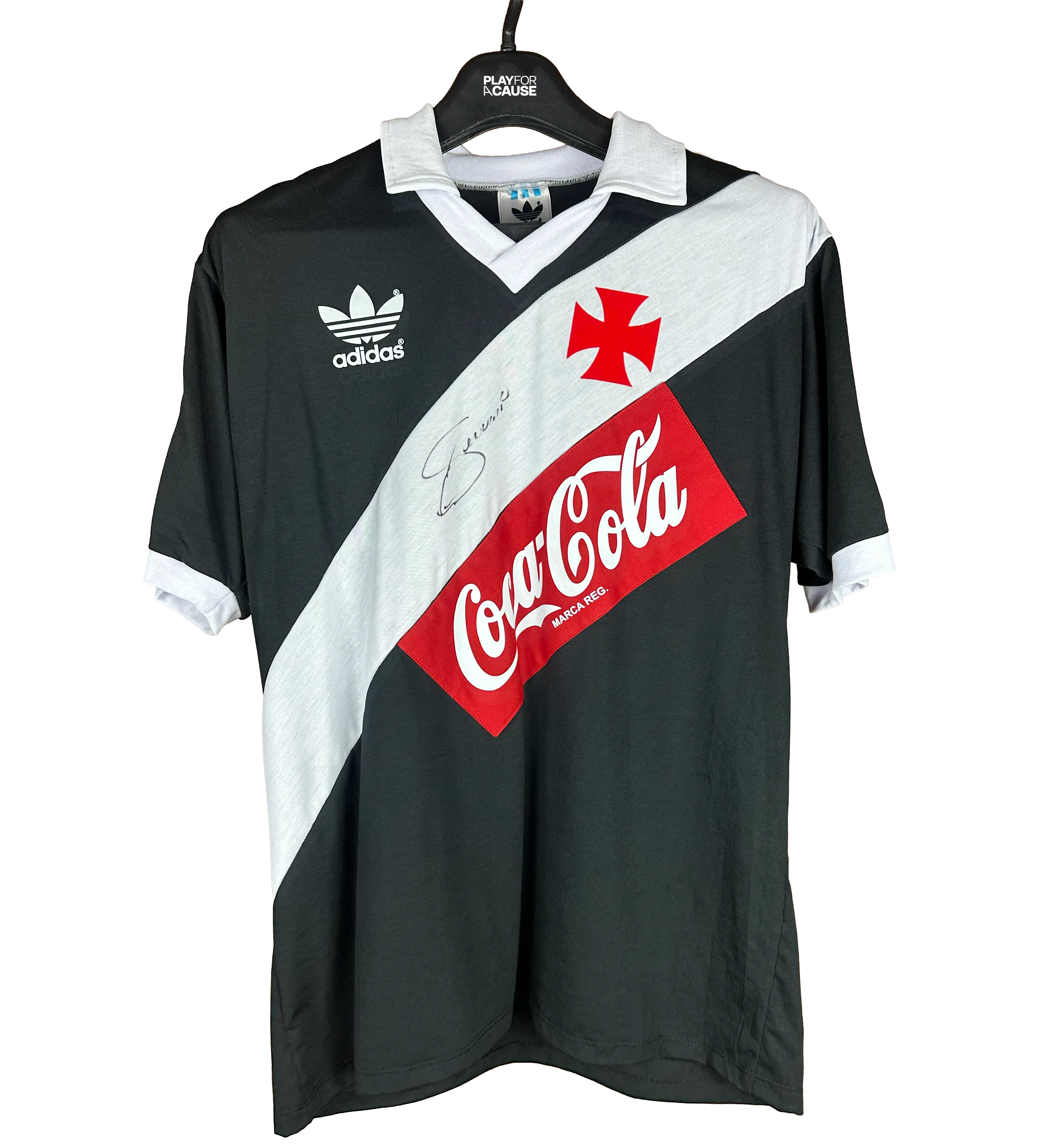 Kit Geovani Com Camisa Vasco da Gama Adidas 1988 Réplica Autografada + Foto Original Autografada + Caneca Comemorativa dos Anos 80 Autografada — imagem 1 de 4