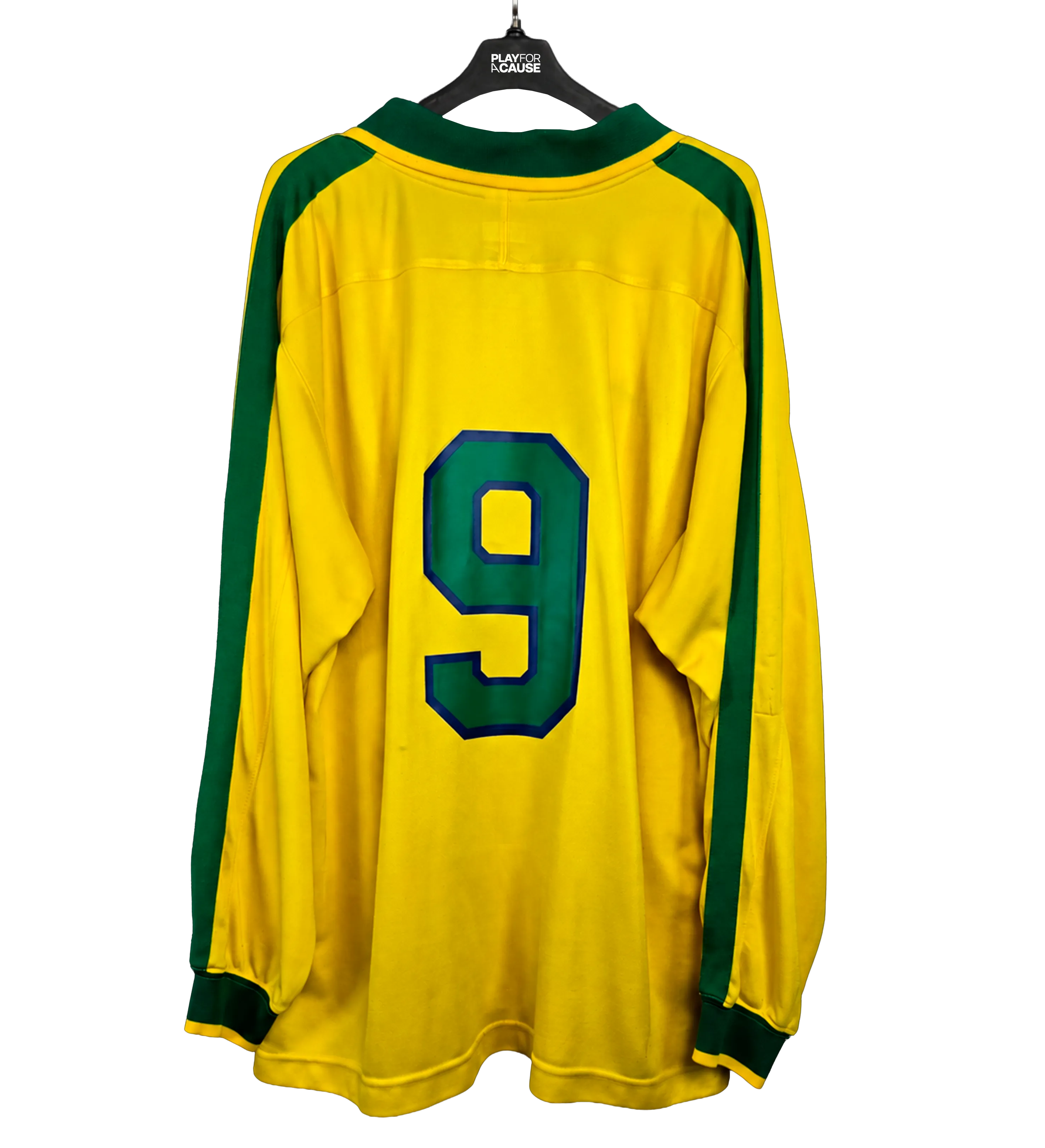 1997/1998 Brazil National Team Long Sleeve Jersey - Ronaldo #9 - Hand-Signed by Ronaldo, Rivaldo, Bebeto, Taffarel, Edmundo, and Other Legends of the Era — imagem 2 de 3
