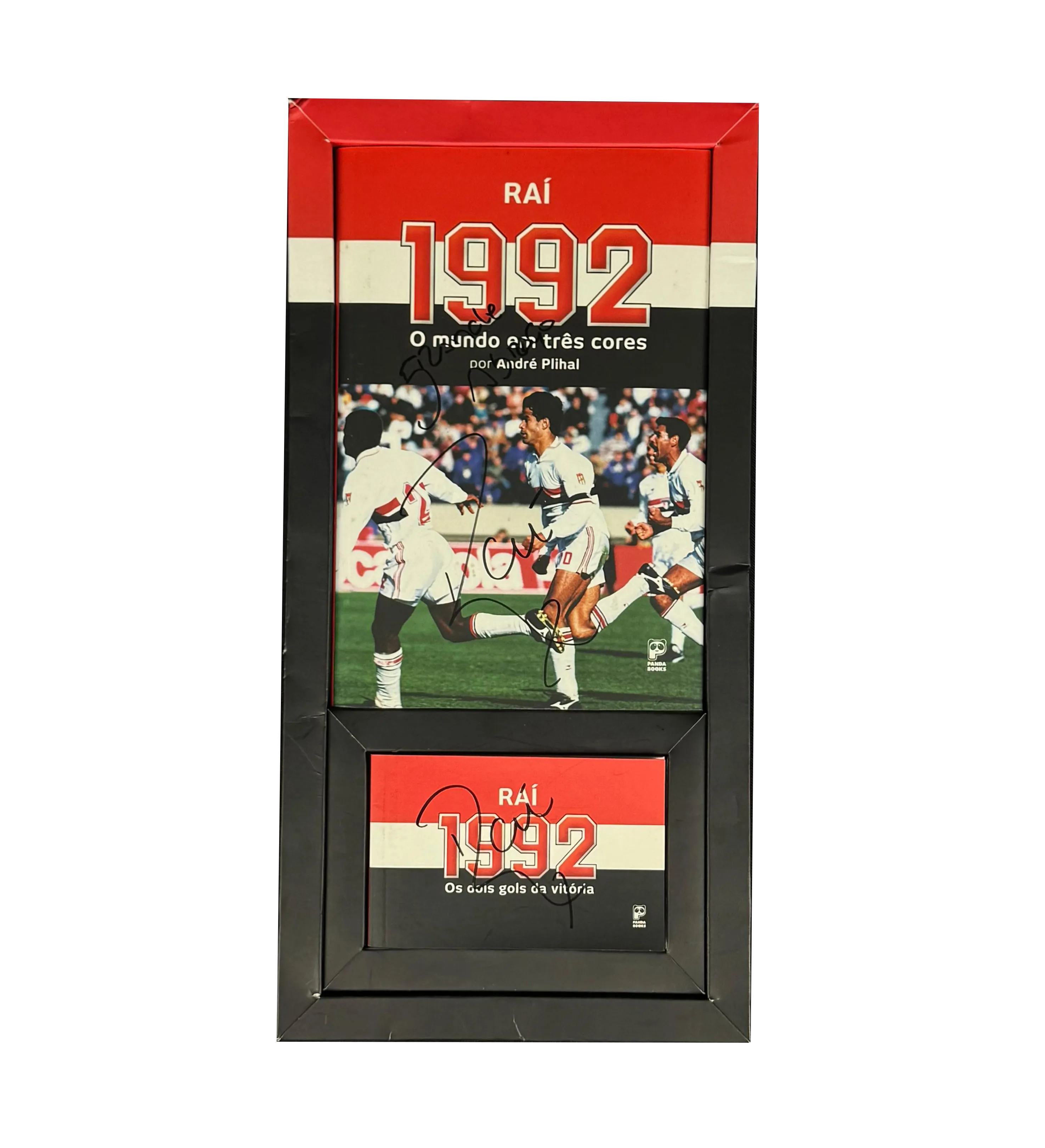 Book Raí – São Paulo – 1992 – “The World in 3 Colors” – 2013 Edition – Signed + Mini Book of the 2 Winning Goals – Signed — imagem 1 de 3