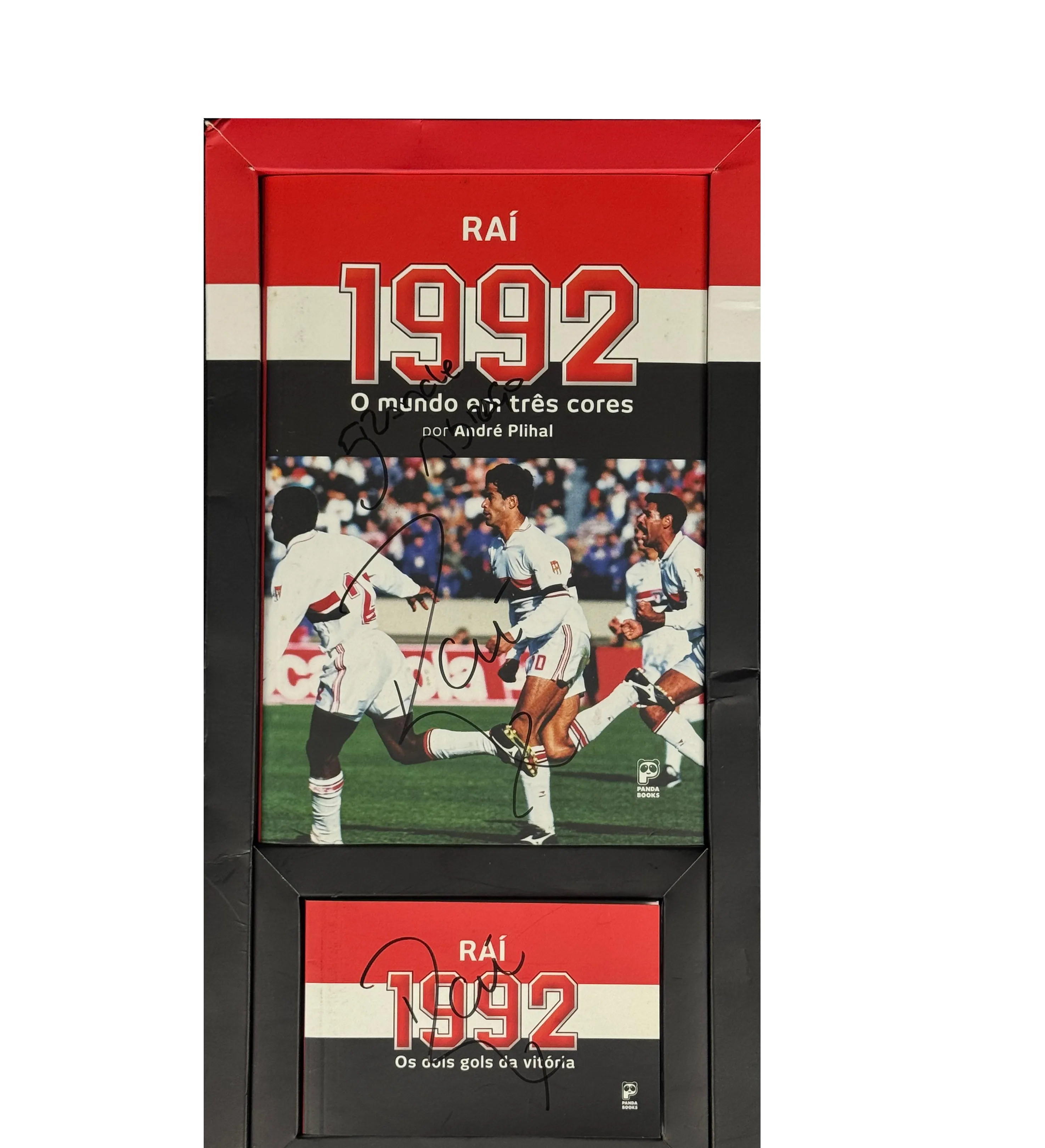 Book Raí – São Paulo – 1992 – “The World in 3 Colors” – 2013 Edition – Signed + Mini Book of the 2 Winning Goals – Signed — imagem 2 de 3