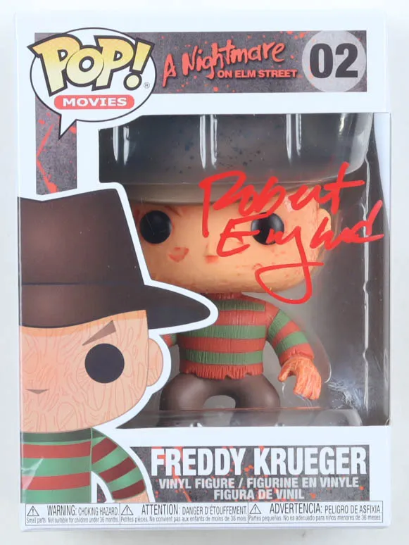 Funko Pop! – A Nightmare on Elm Street #02 Freddy Krueger – Signed by Robert Englund – PSA Authentication — imagem 1 de 5