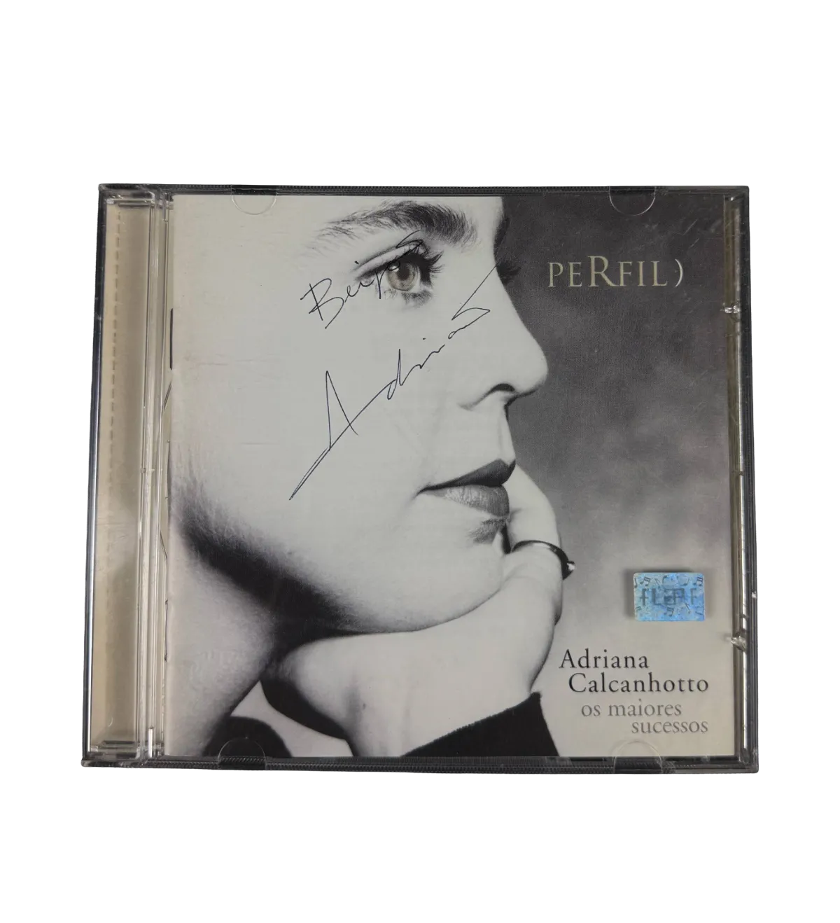 CD Autografado Adriana Calcanhoto Perfil Os Maiores Sucessos 2001 — imagem 1 de 3