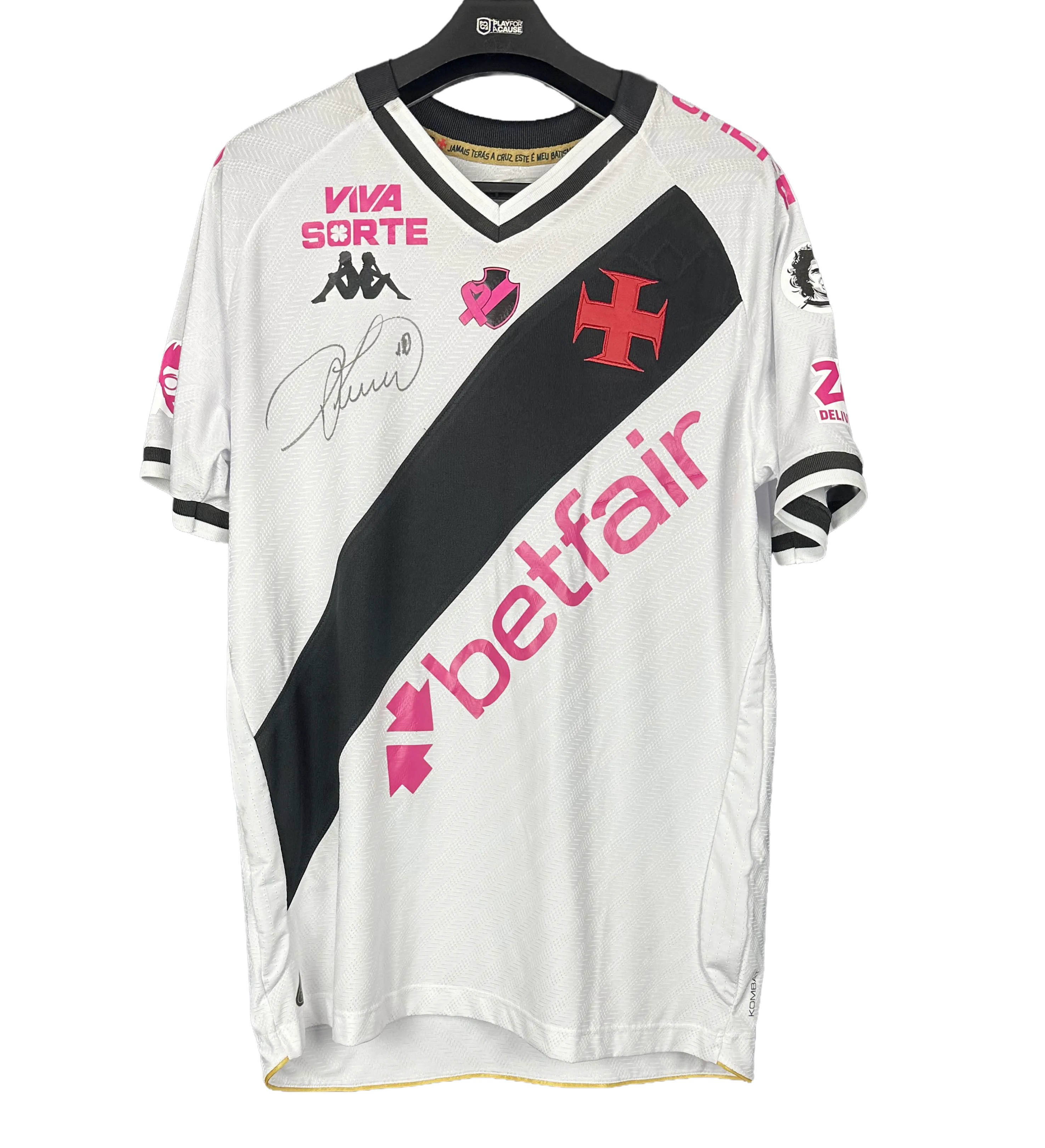 Vasco Coutinho Fortaleza vs. Vasco Pink October 2025 Brasileirão Jersey Signed by the Star — imagem 1 de 2