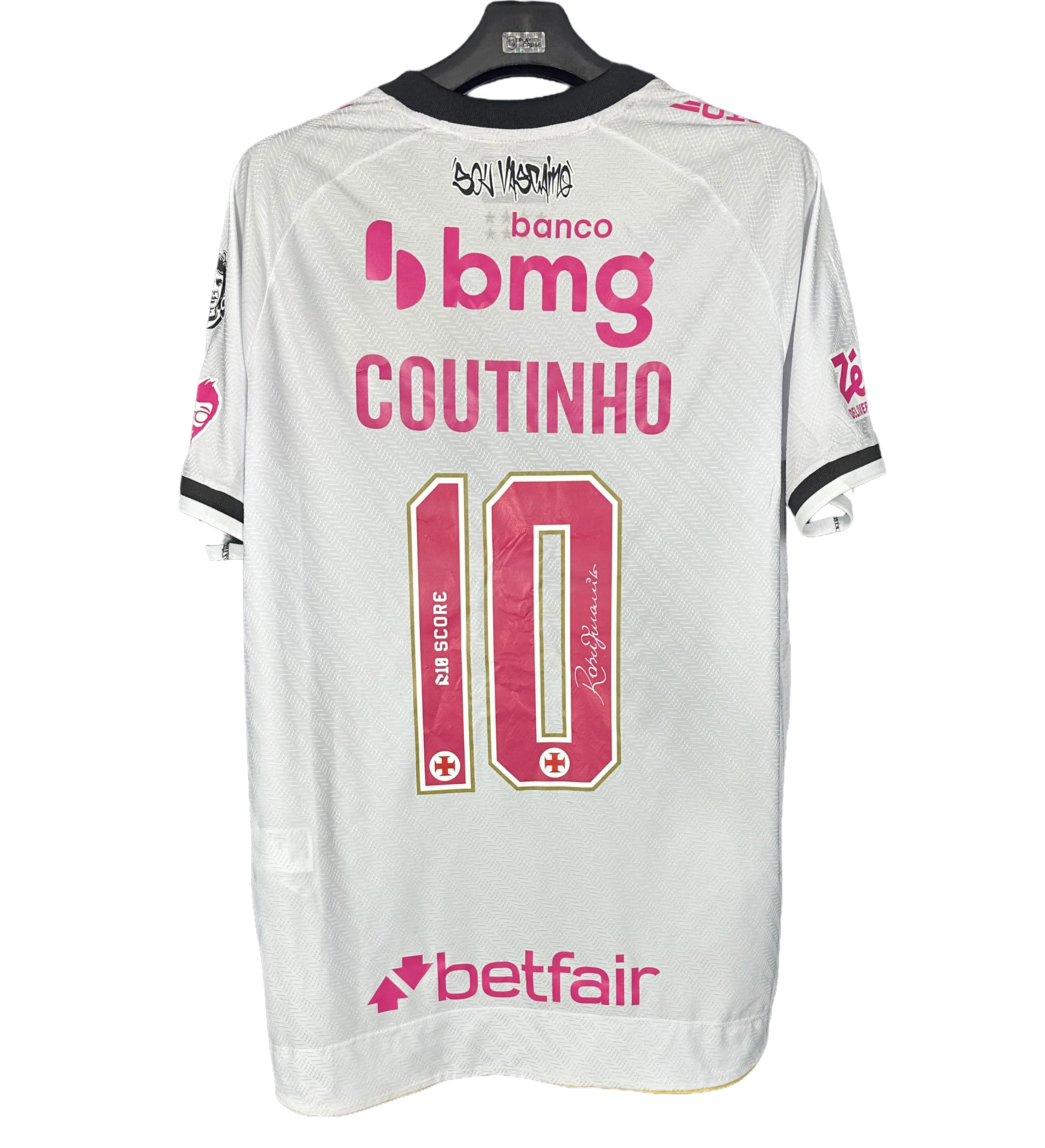 Vasco Coutinho Fortaleza vs. Vasco Pink October 2025 Brasileirão Jersey Signed by the Star — imagem 2 de 2