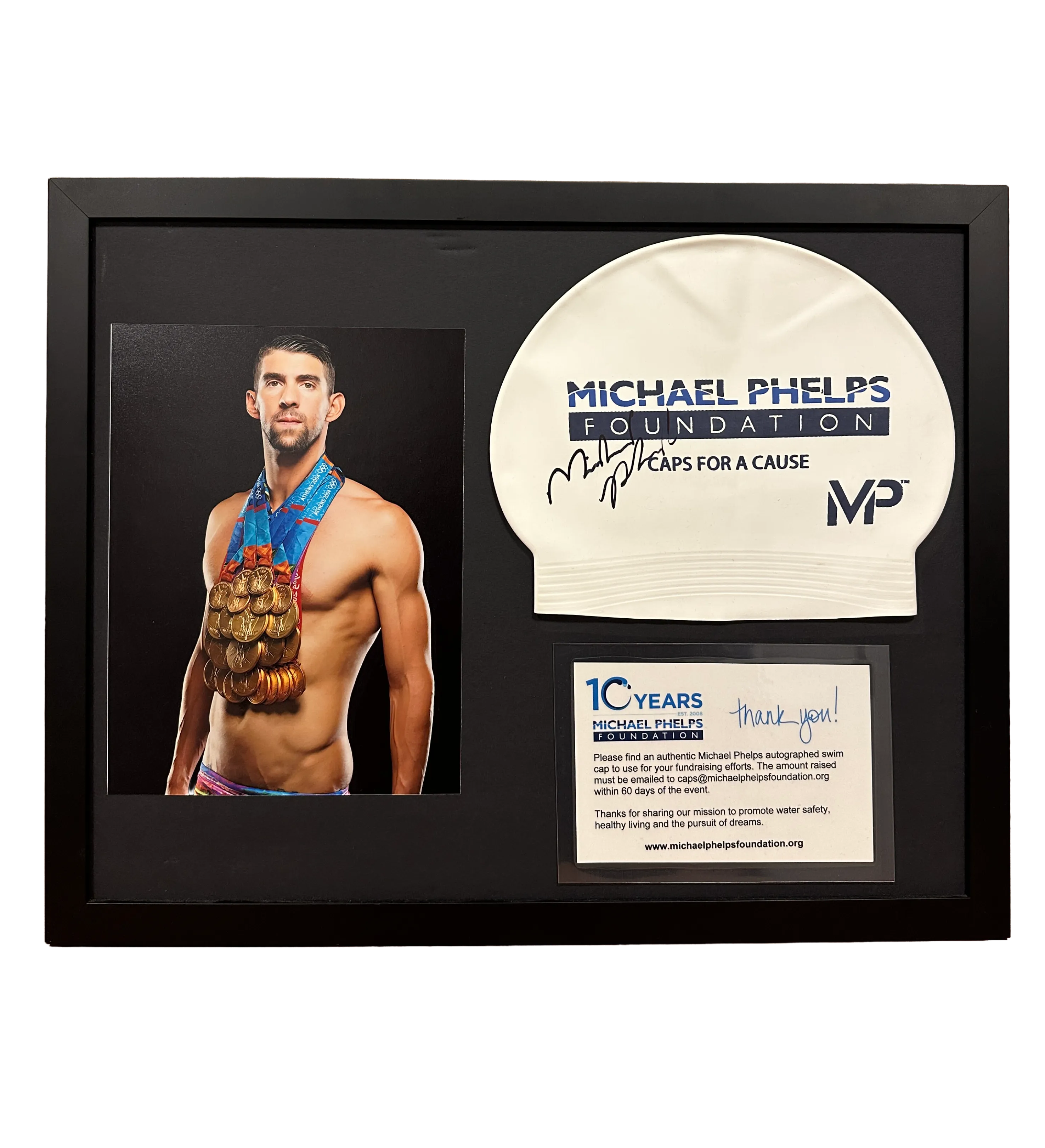 Swimming Cap – Michael Phelps – Signed by the Legend – Michael Phelps Foundation Certified — imagem 1 de 3