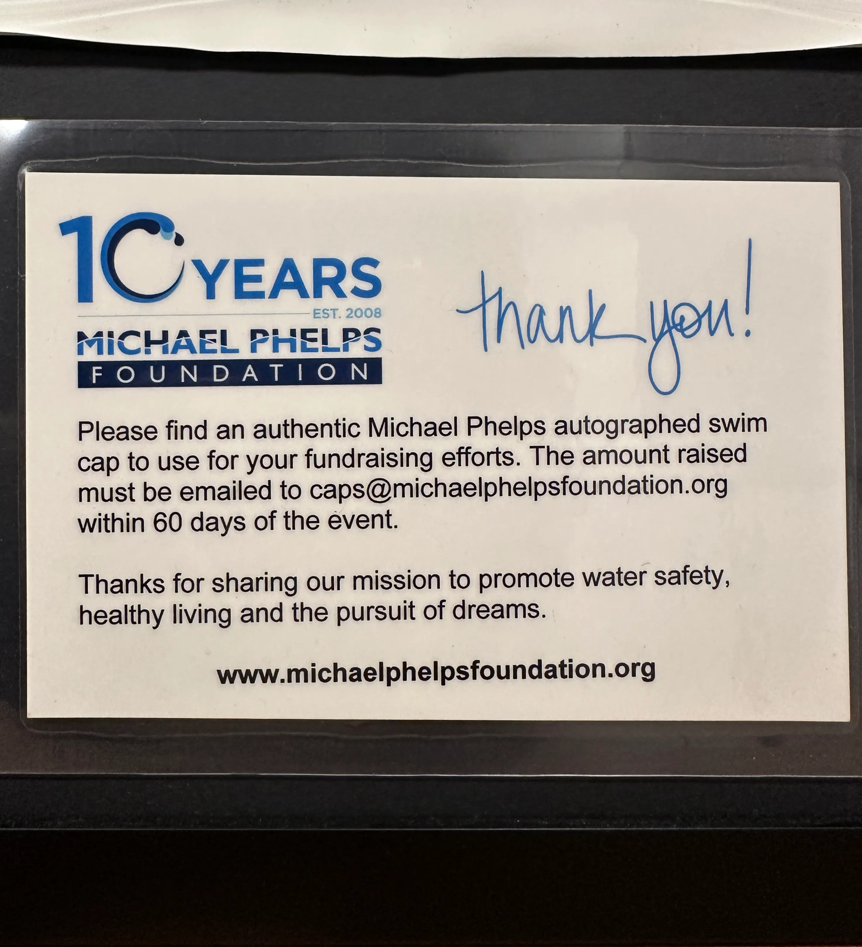 Swimming Cap – Michael Phelps – Signed by the Legend – Michael Phelps Foundation Certified — imagem 3 de 3