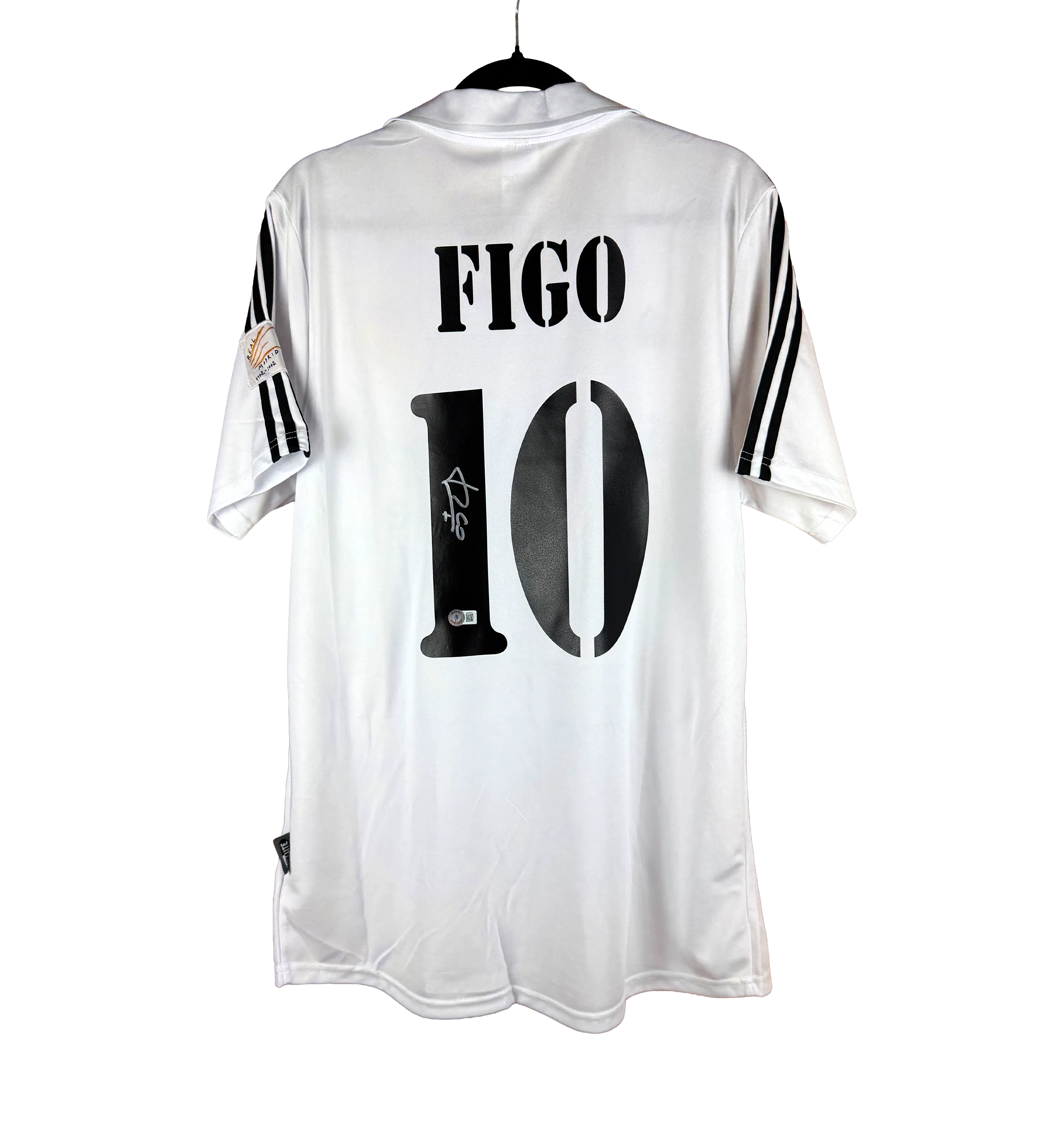 Real Madrid Jersey – Figo – 2004/2005 Season – Signed by the Star – Beckett International Certification — imagem 2 de 3