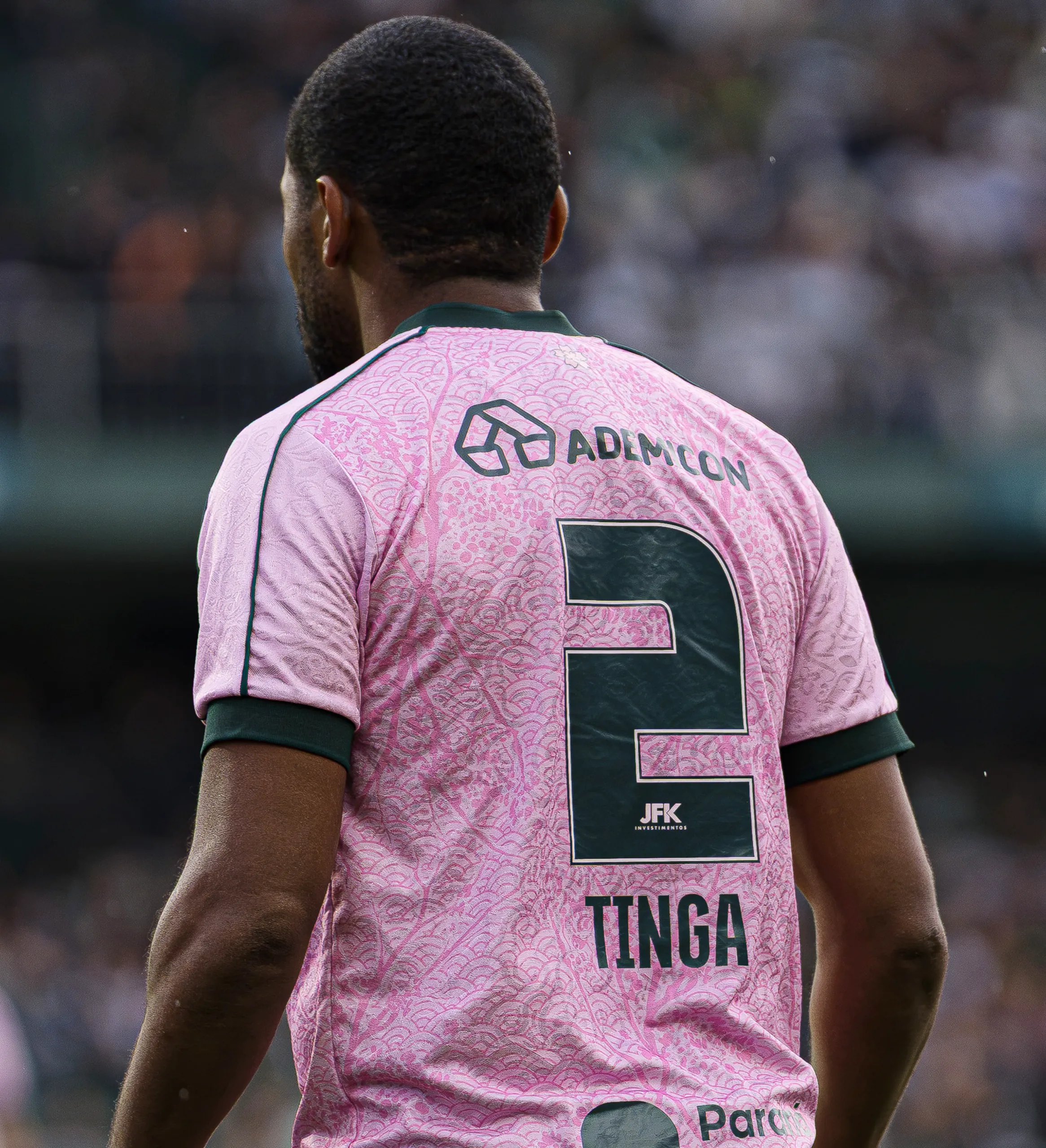 Camisa Coritiba Tinga Especial Outubro Rosa CFC x BOT Brasileirão 2026 Usada e Autografada Pelo Jogador  — imagem 2 de 2
