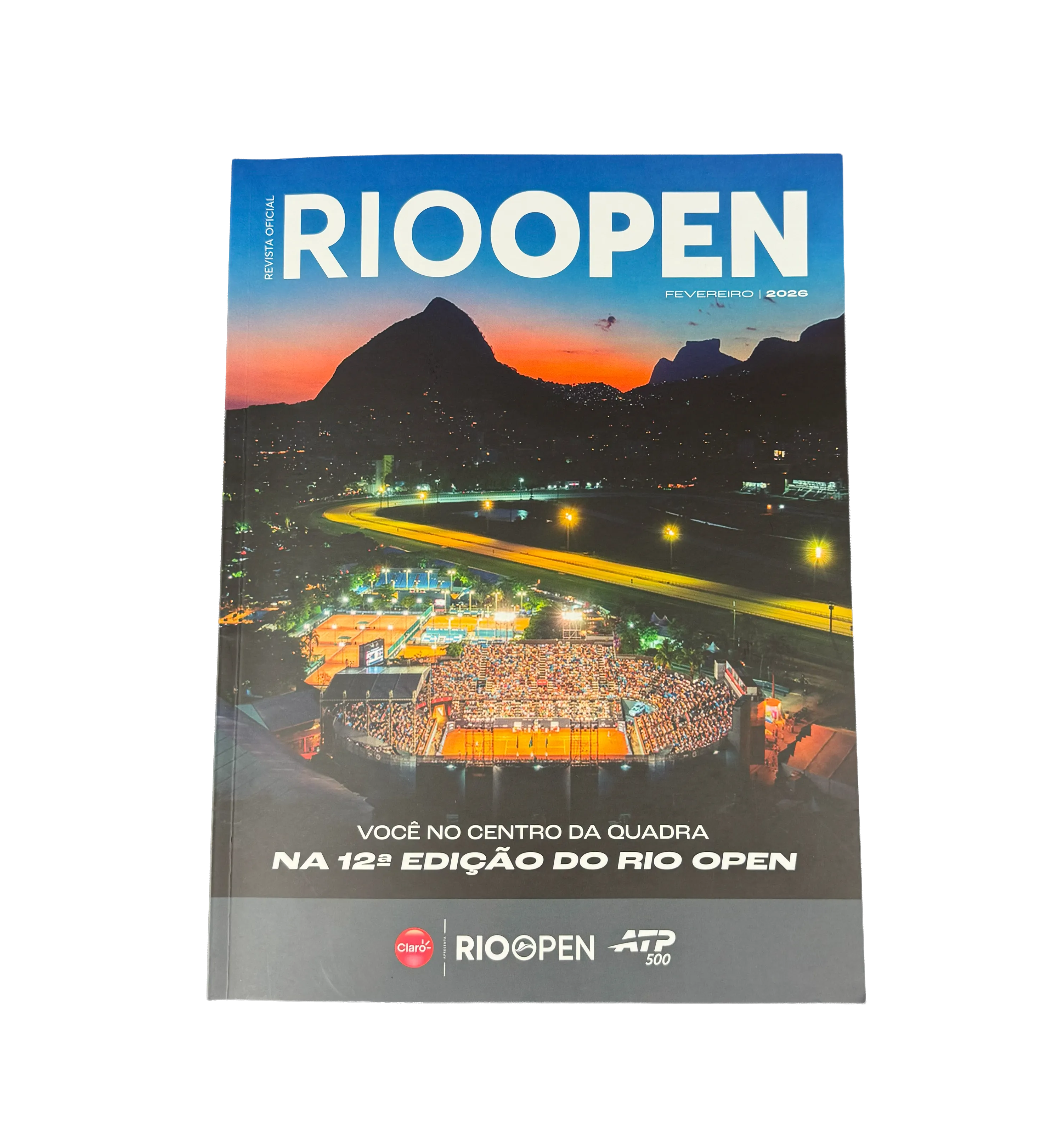 Revista Oficial Rio Open Fevereiro de 2026 Autografada por André Agassi, João Fonseca e Estrelas do Tênis Mundial — imagem 1 de 12