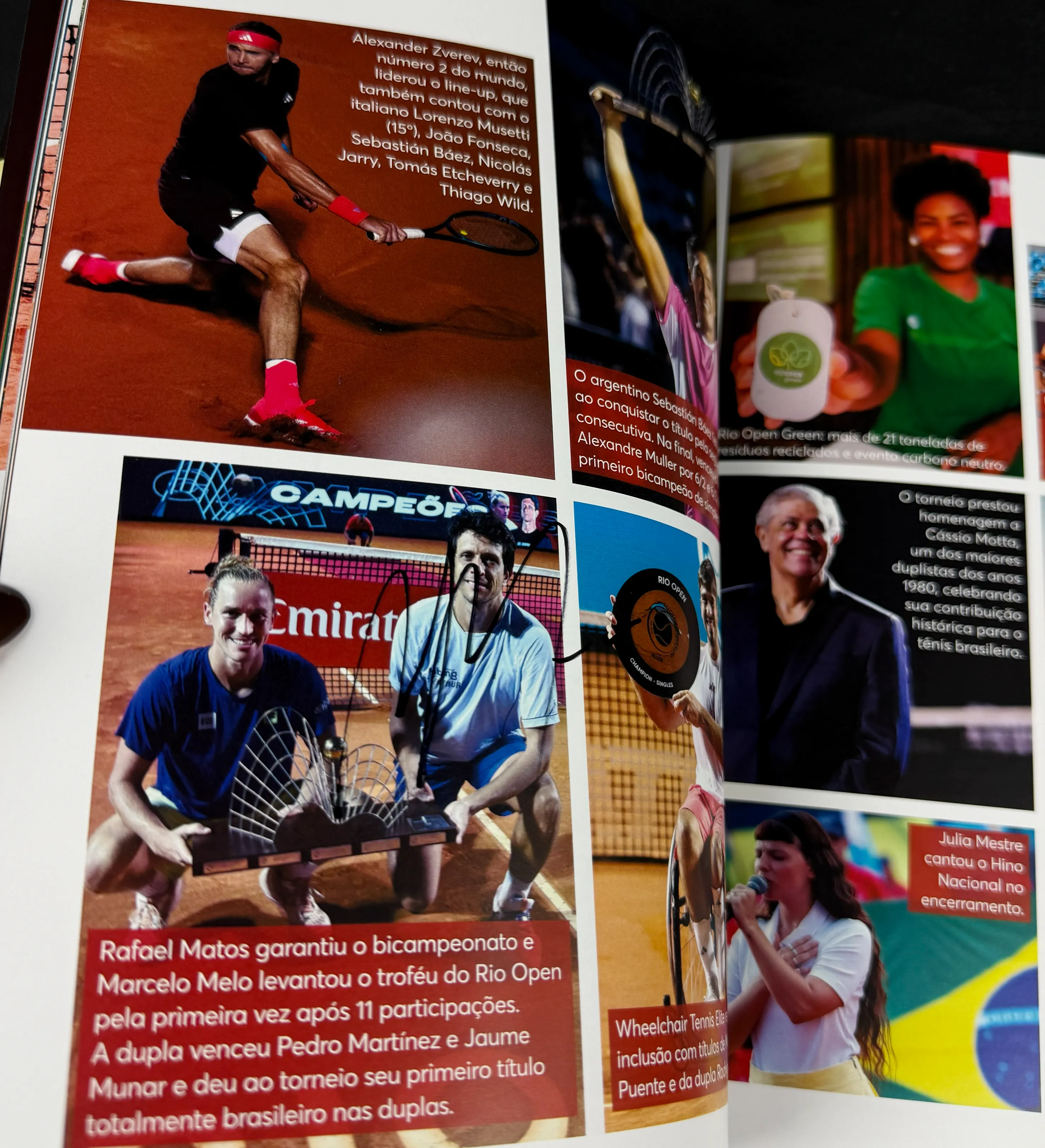 Revista Oficial Rio Open Fevereiro de 2026 Autografada por André Agassi, João Fonseca e Estrelas do Tênis Mundial — imagem 6 de 12