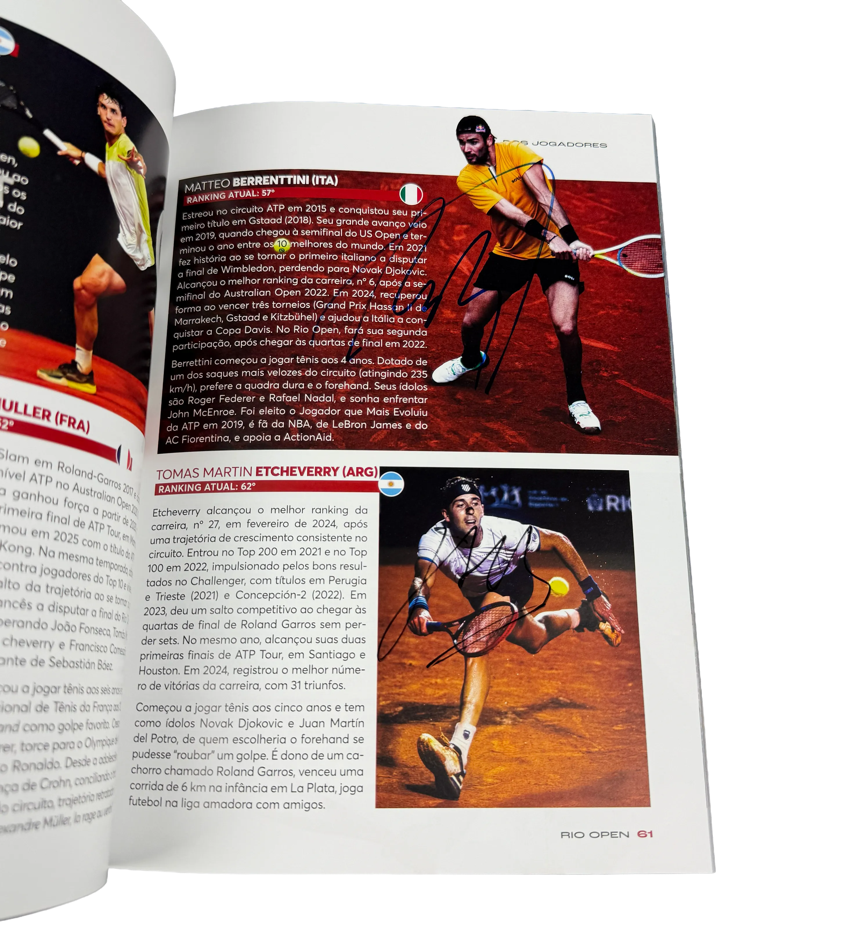 Revista Oficial Rio Open Fevereiro de 2026 Autografada por André Agassi, João Fonseca e Estrelas do Tênis Mundial — imagem 8 de 12