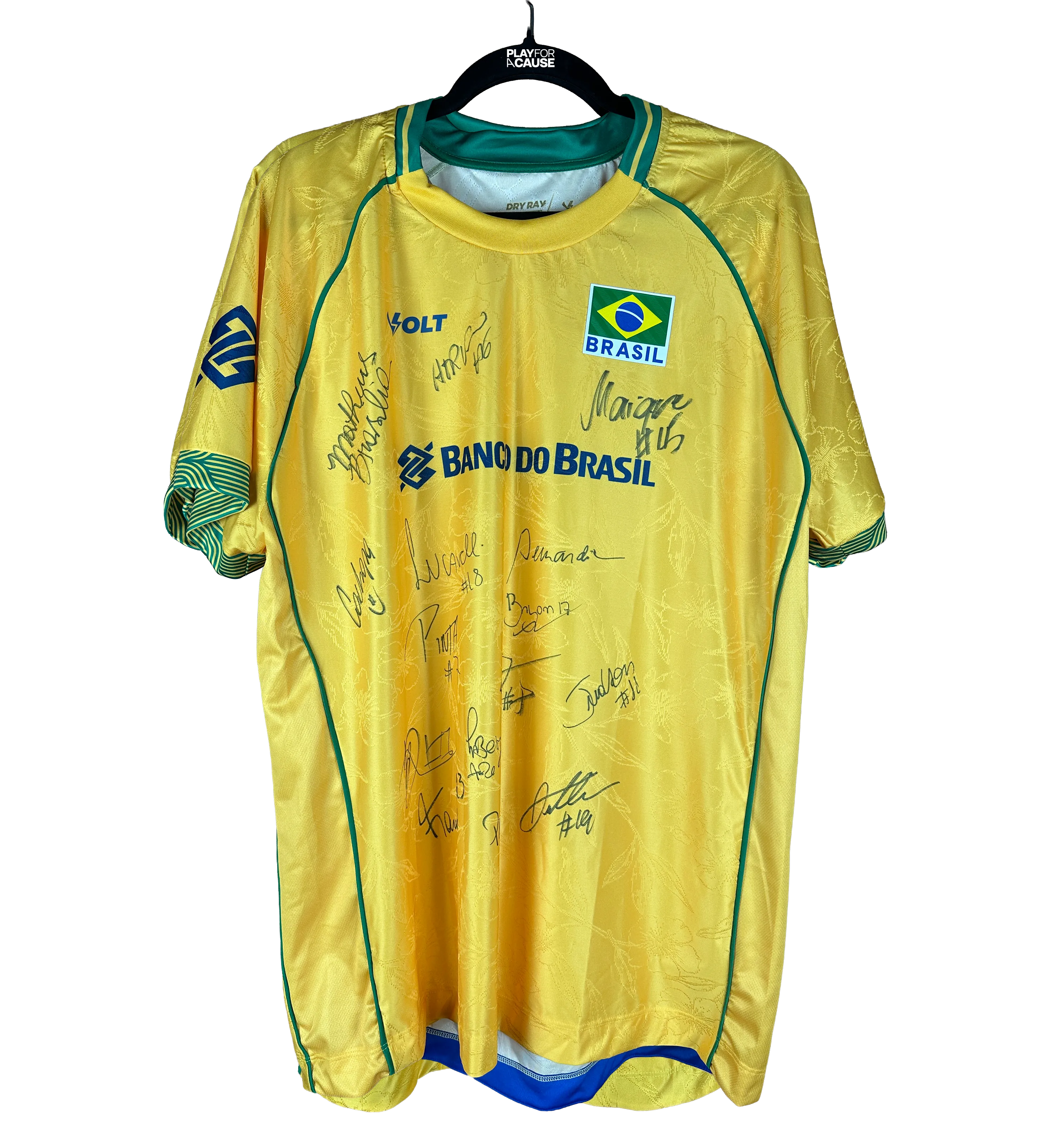 Camiseta Amarela Autografada Seleção Masculina De Vôlei VNL e Sul-Americano 20 — imagem 1 de 3