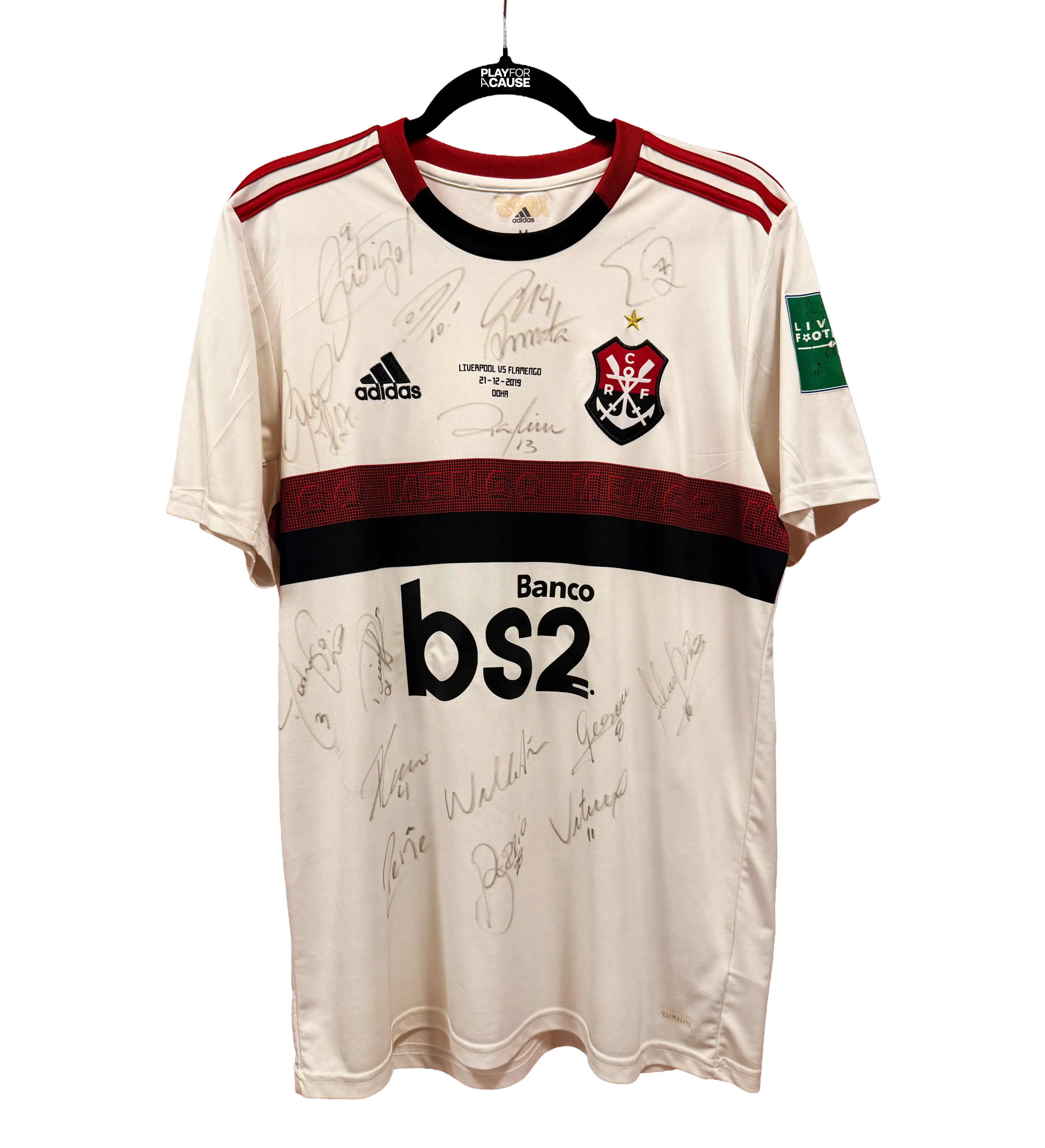 Flamengo Gabigol 2019 Club World Cup Final Liverpool vs. Flamengo Jersey Signed by the Squad — imagem 1 de 3