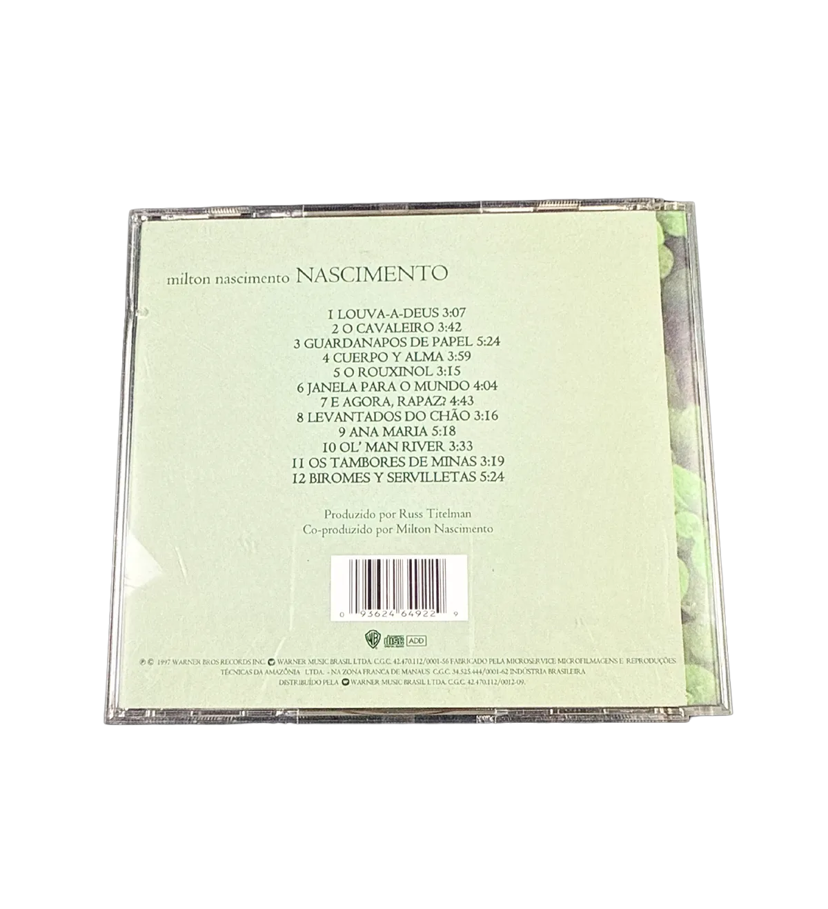 CD – Milton Nascimento – Nascimento (1988) – Autografado pelo Cantor e Compositor — imagem 4 de 4
