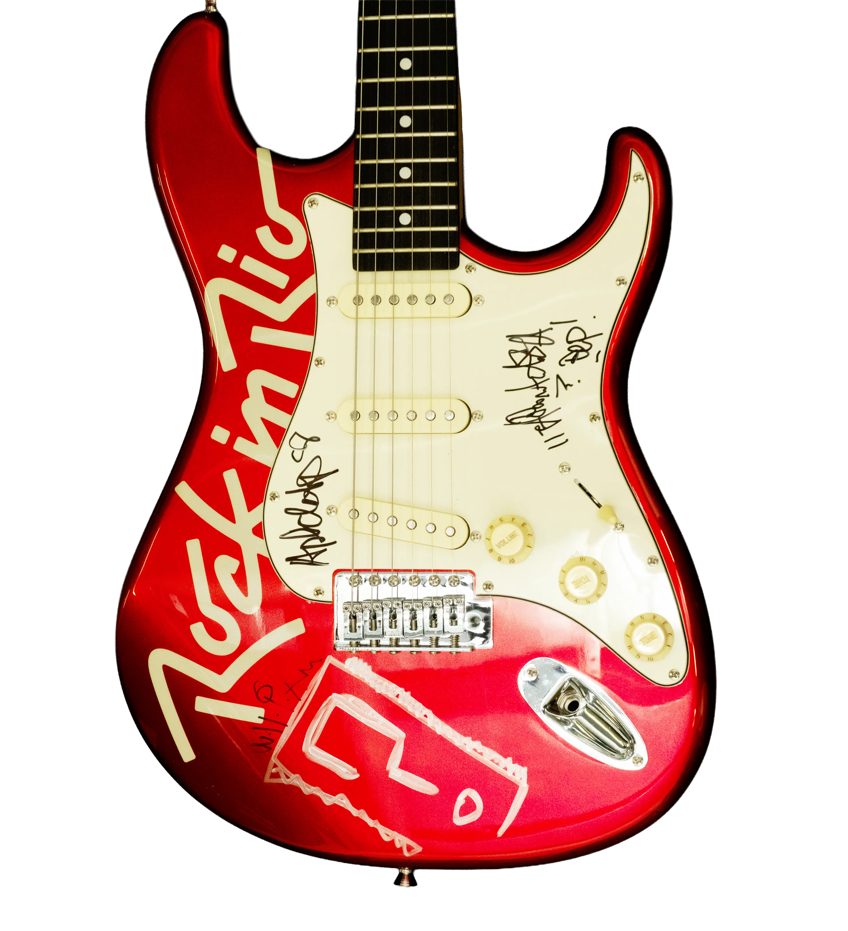 Guitarra autografada por Black Eyed Peas — imagem 2 de 3