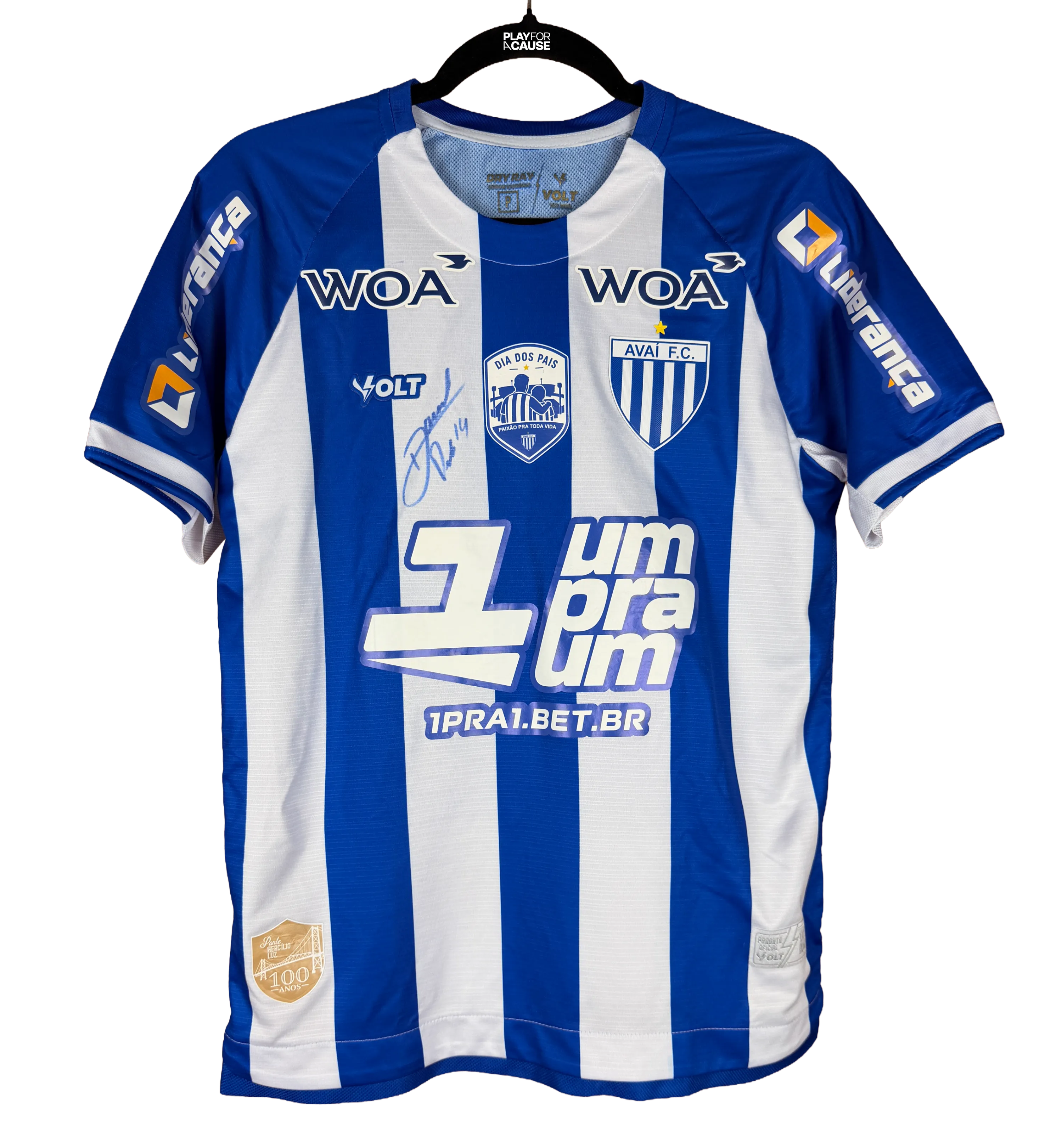 Camisa Avaí Daniel Penha Patch Dia dos Pais AVA x CRB Usada e Autografada — imagem 2 de 6