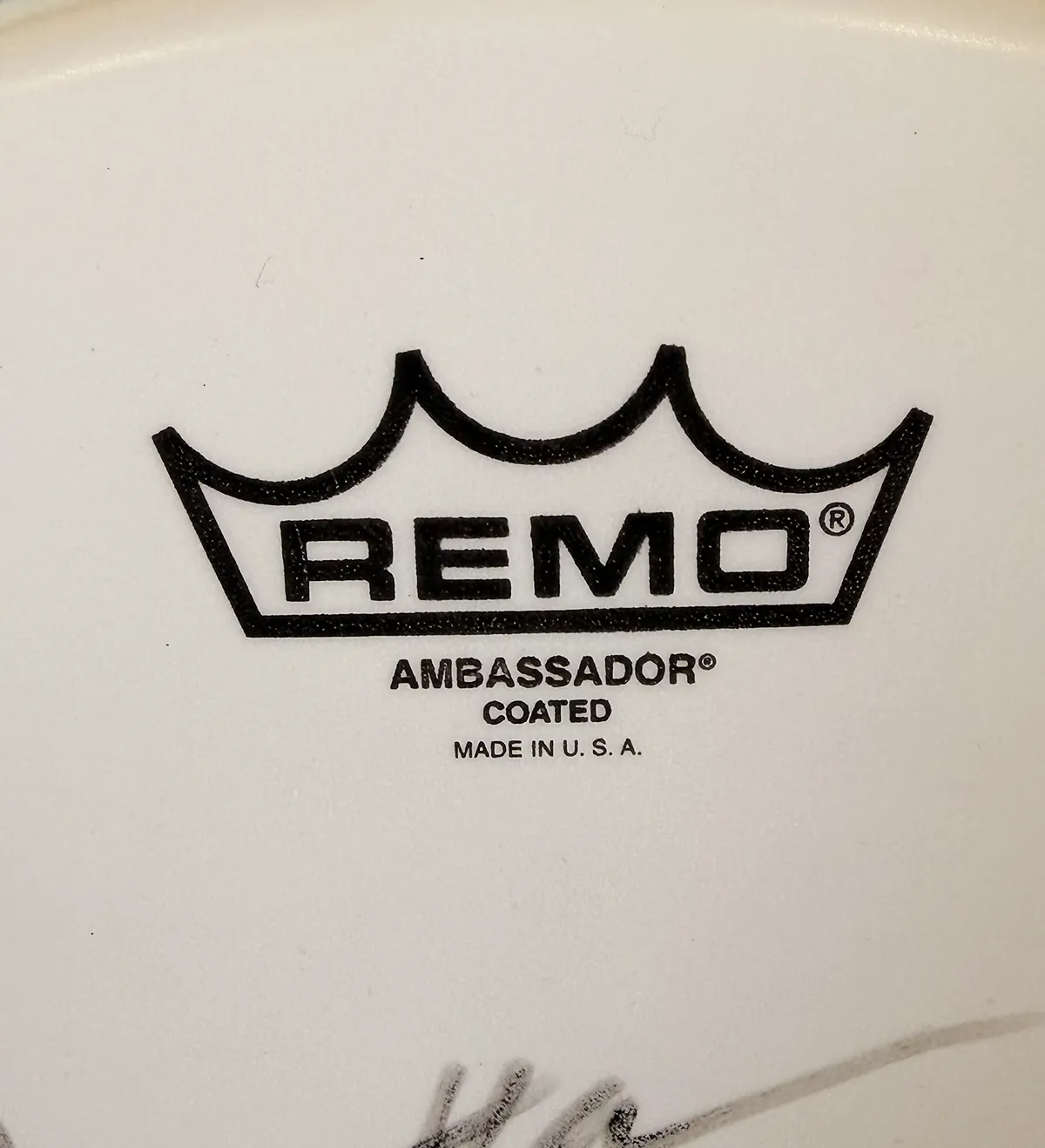 Pele de Bateria - Importada - Caixa 14" - Remo Ambassador Coated - Autografada pelo Jonathan " Sugarfoot " Moffett - Baterista do Michael Jackson — imagem 4 de 4