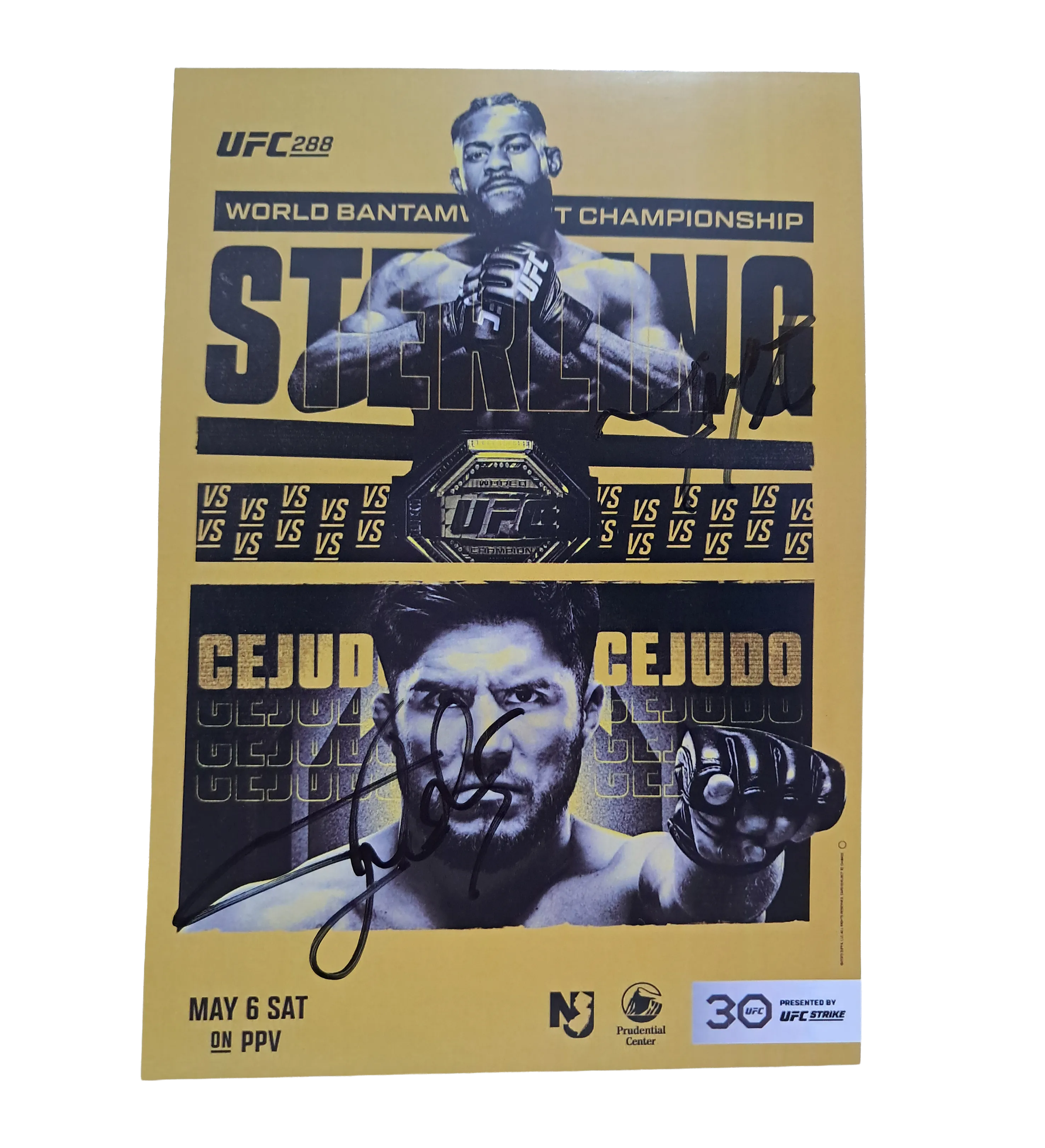 UFC 288 Sterling vs. Cejudo Mini Poster Signed by the Fighters — imagem 1 de 1