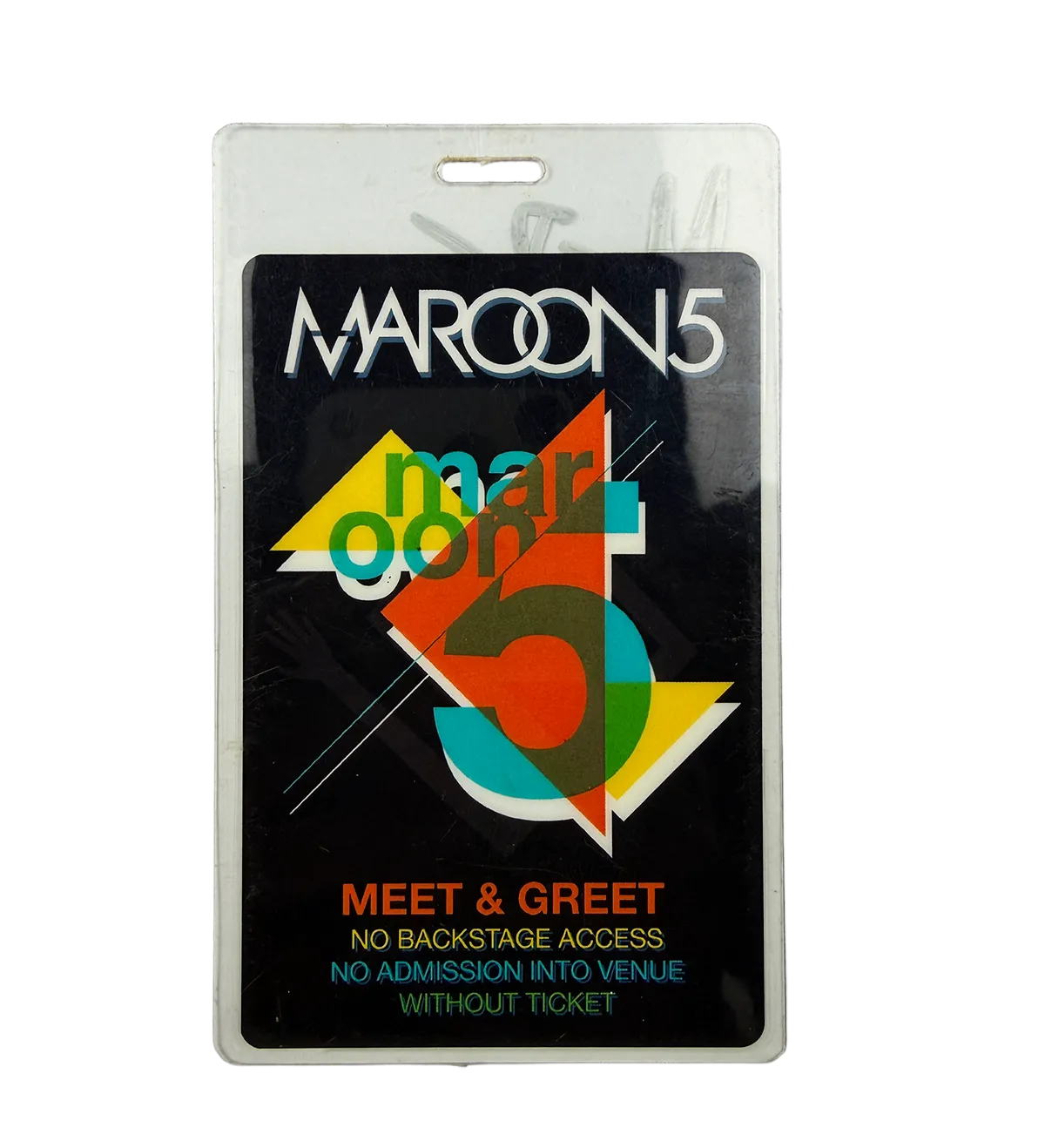 Meet & Greet Pass – Maroon 5 – Saratoga Springs / NY 2011 – Signed + Used Guitar Pick — imagem 2 de 4