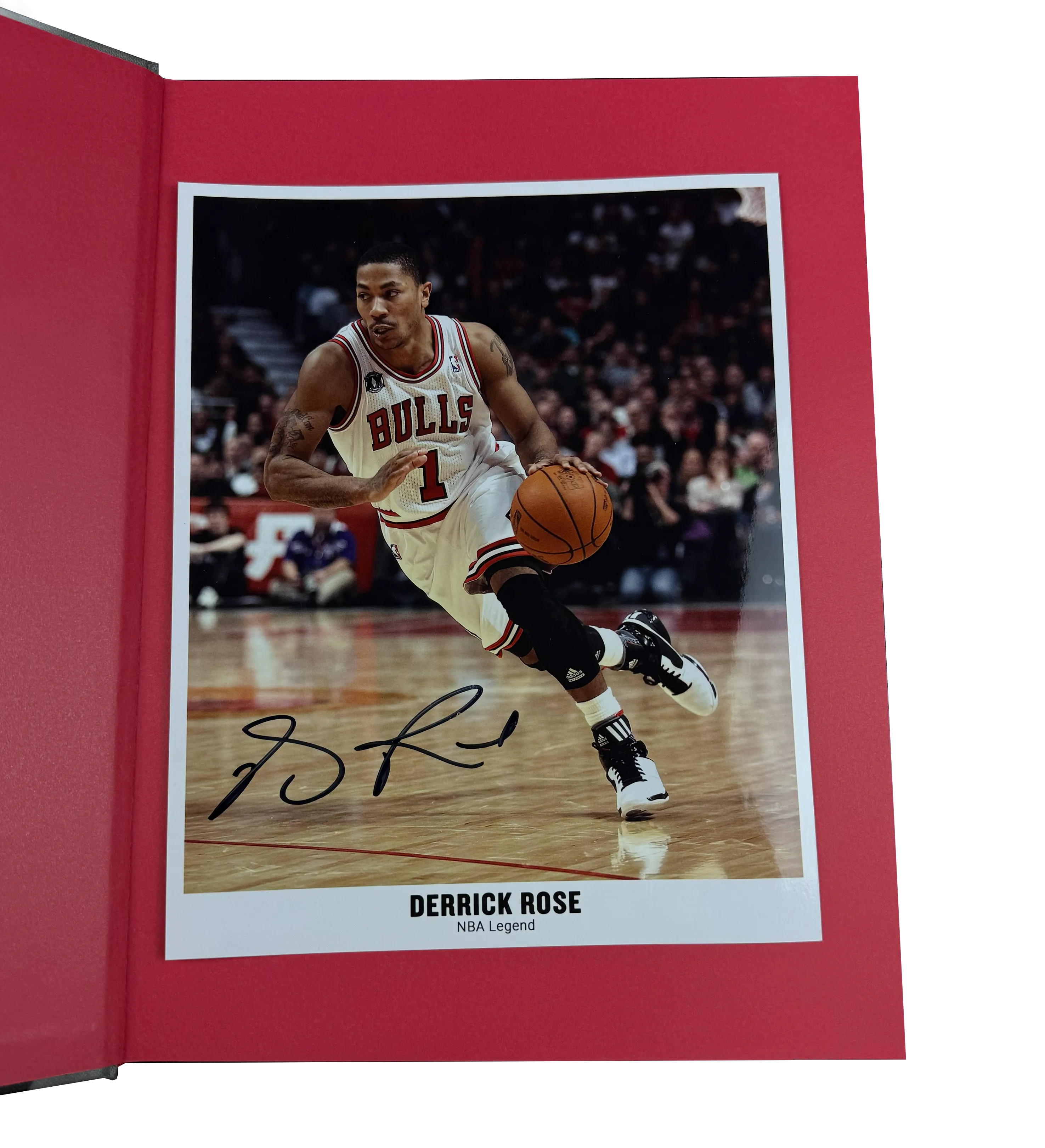 Livro Importado - EUA - Derrick Rose / Chicago Bulls - The Poohprint + Foto Oficial NBA Legends Autografada pelo Idolo - Com foto original de Autenticidade do jogador no Lancamento do Livro na Loja da Nike em Nova York 2026 — imagem 3 de 3
