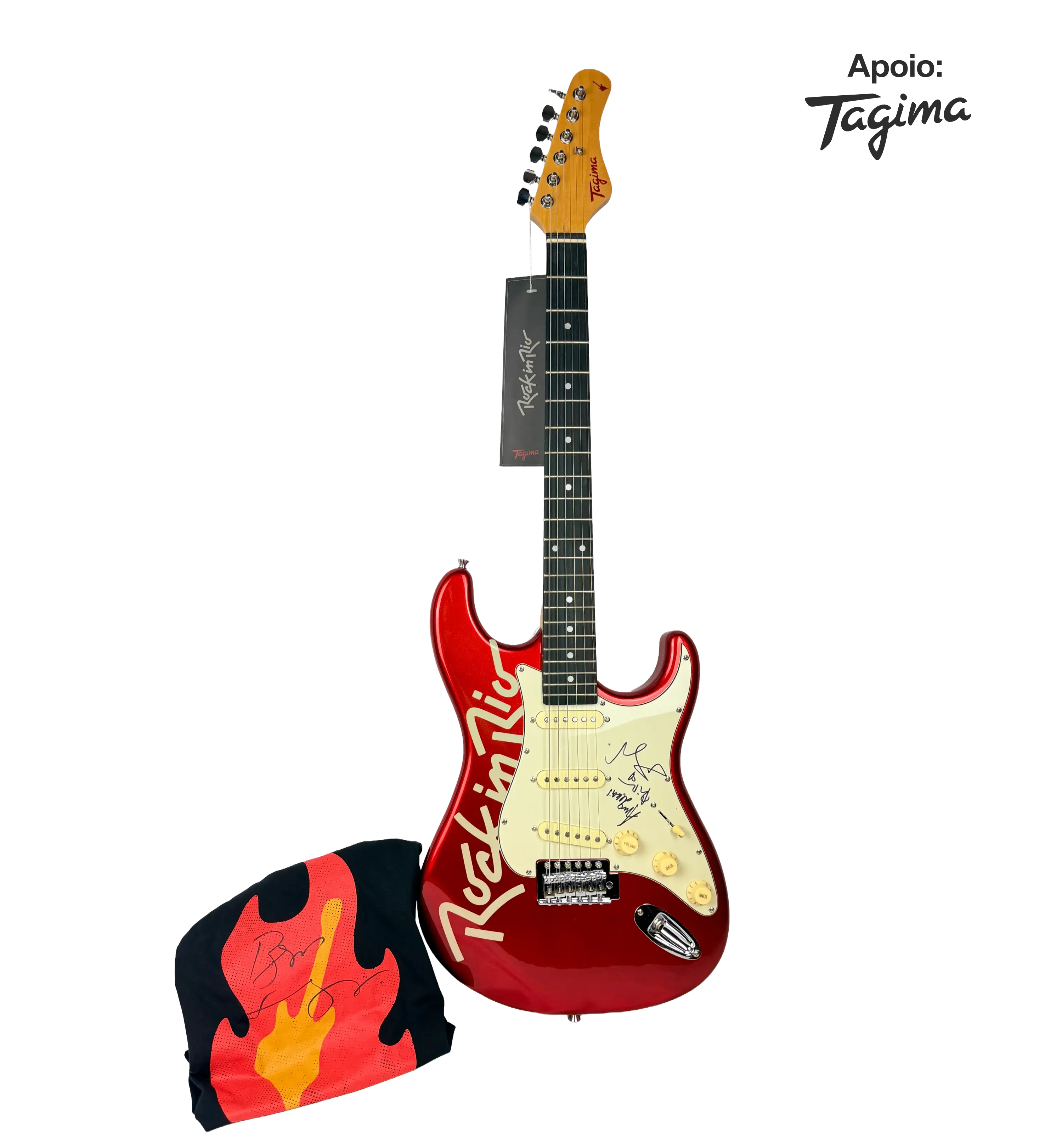 Kit Autografiado con Camiseta y Guitarra Firmados por Ivete Sangalo Rock in Rio 2026 — imagem 1 de 5
