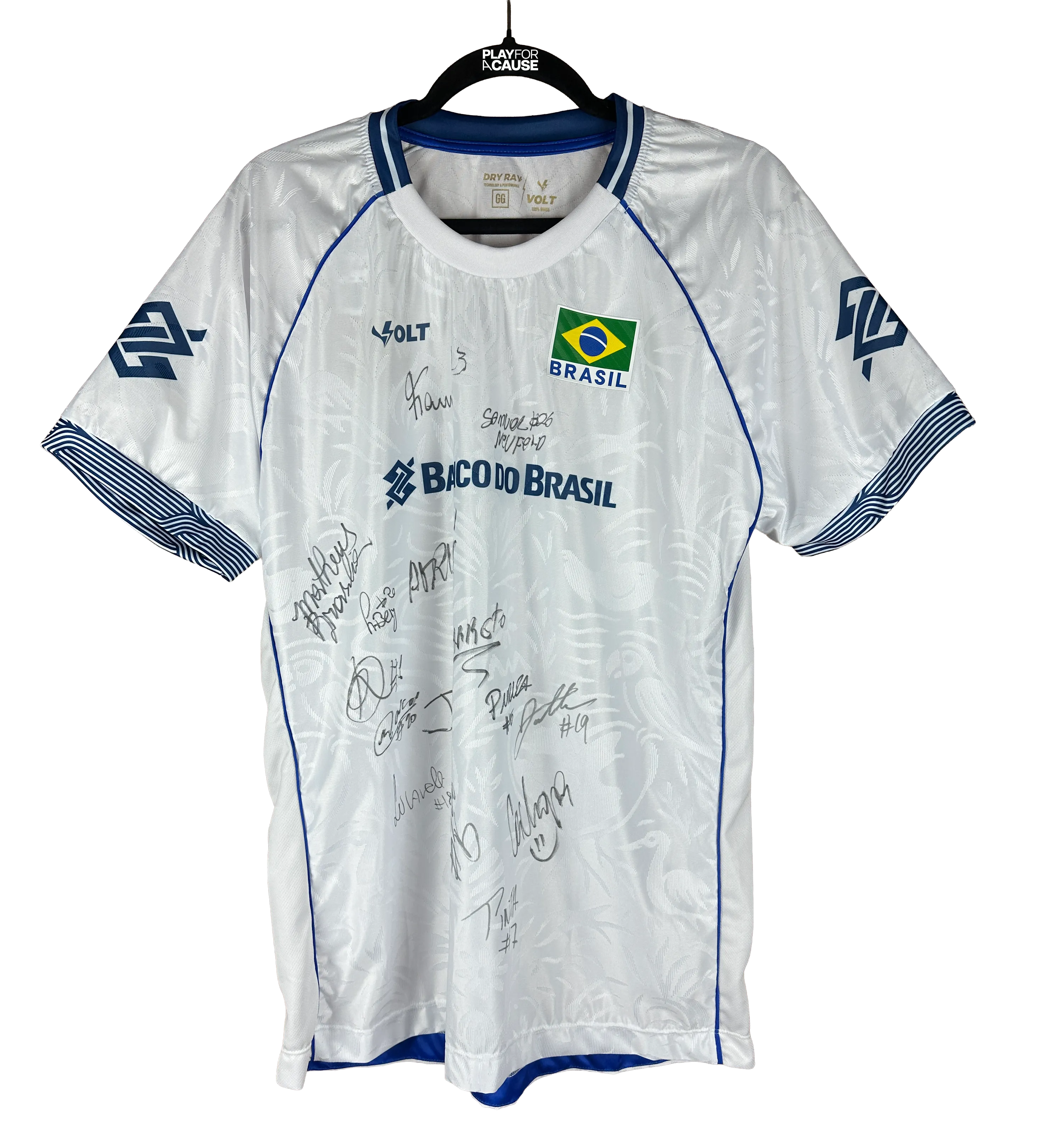 Camiseta Blanca Autografiada - Selección Masculina de Voleibol 2026 (VNL y Campeonato Sudamericano) — imagem 1 de 2