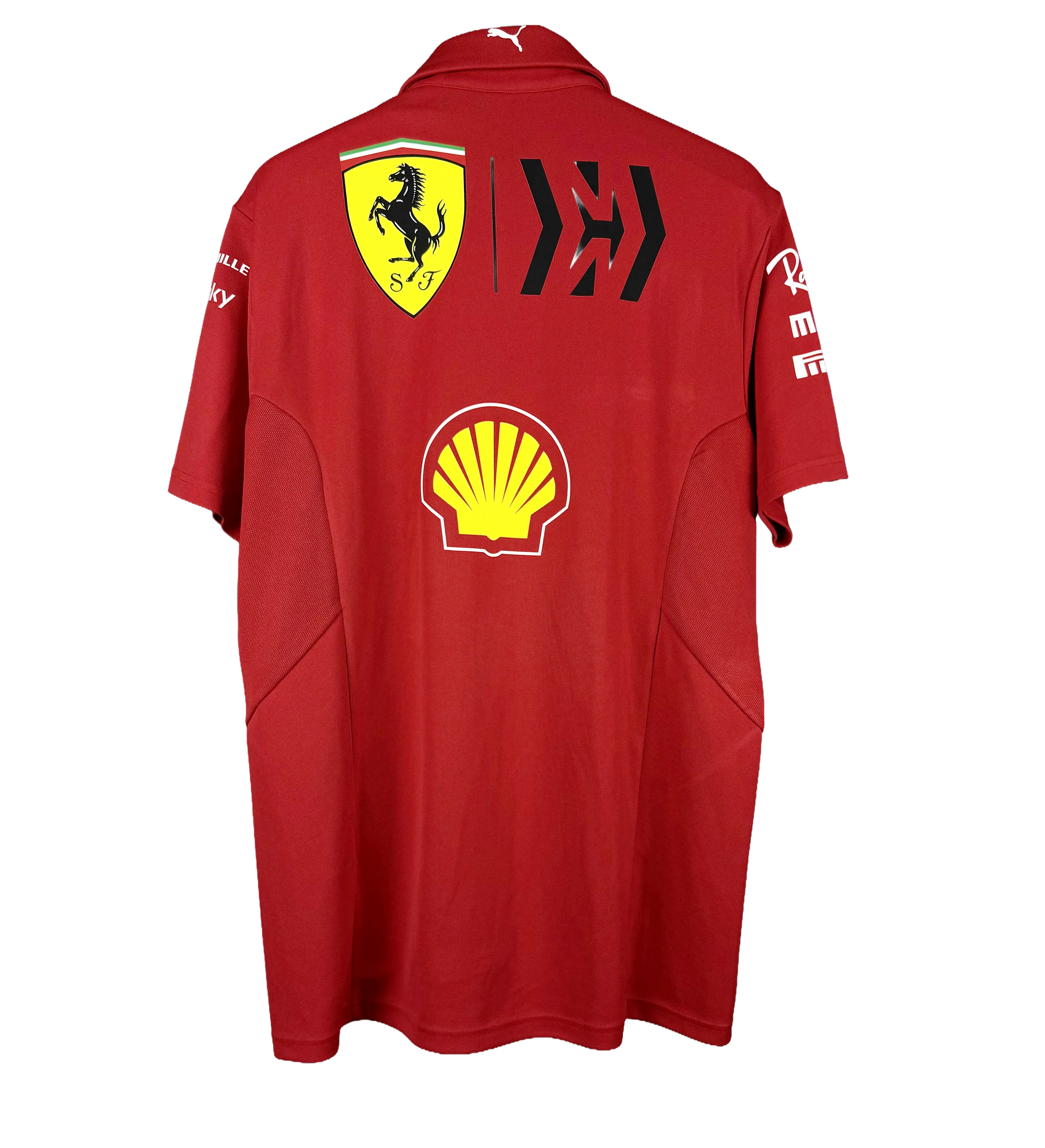 Camiseta de la Scuderia Ferrari – Temporada 2023 – Firmada por Carlos Sainz Jr. y Charles Leclerc — imagem 2 de 2