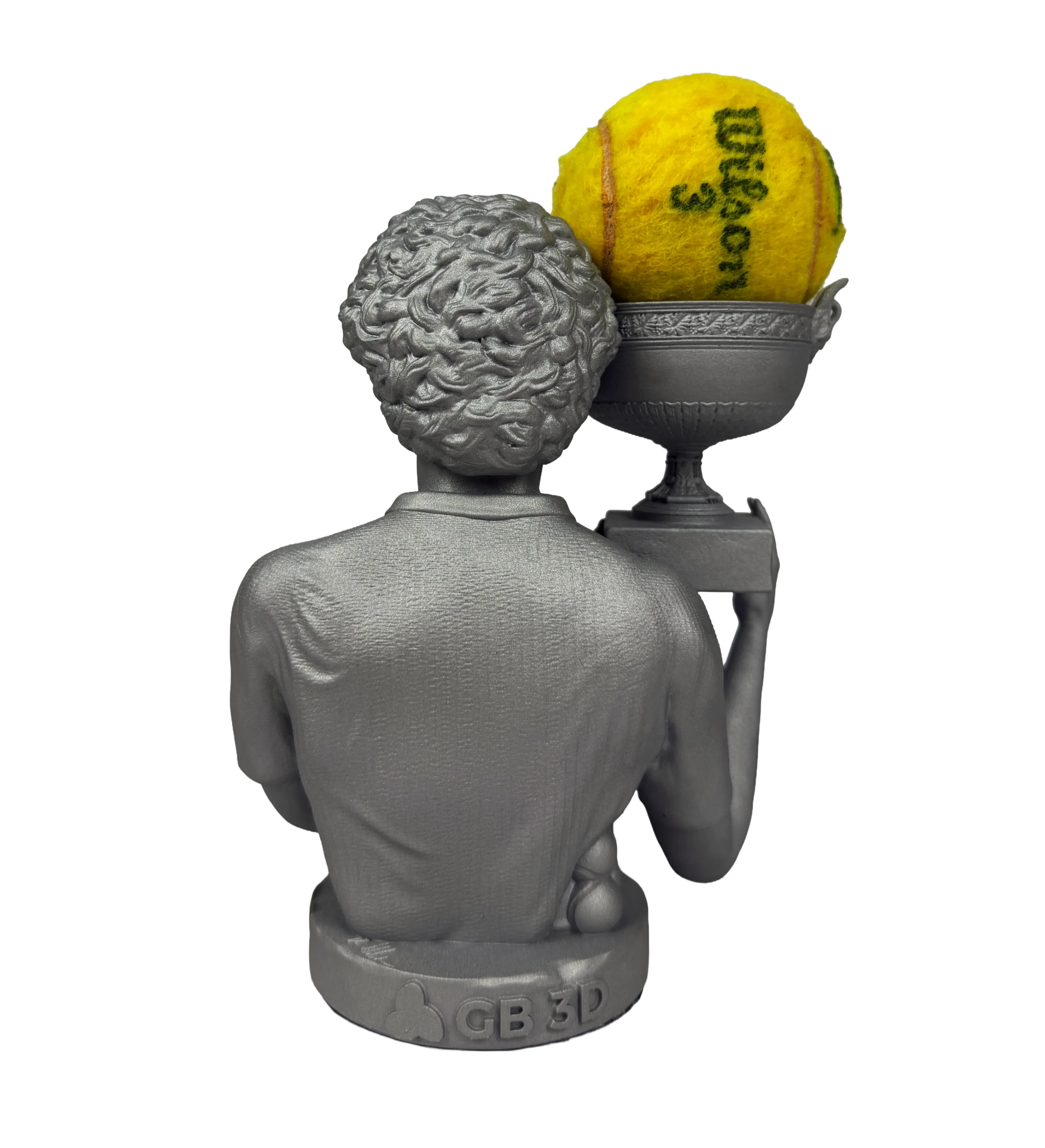 Gustavo Kuerten Roland Garros Champion Statue + Wilson Roland Garros 2000 Tennis Ball Autographed by the Idol Guga — imagem 2 de 5