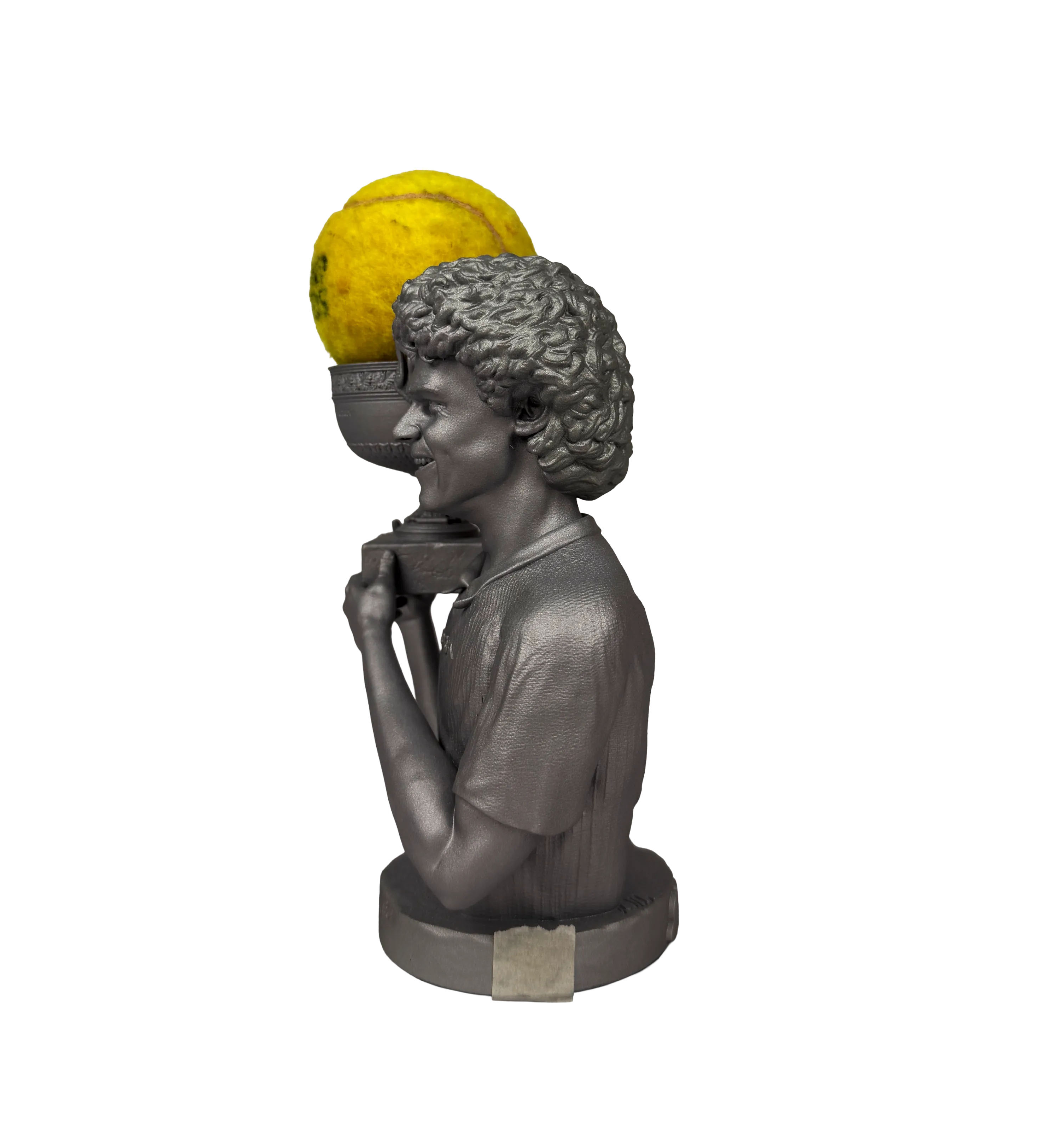 Gustavo Kuerten Roland Garros Champion Statue + Wilson Roland Garros 2000 Tennis Ball Autographed by the Idol Guga — imagem 3 de 5