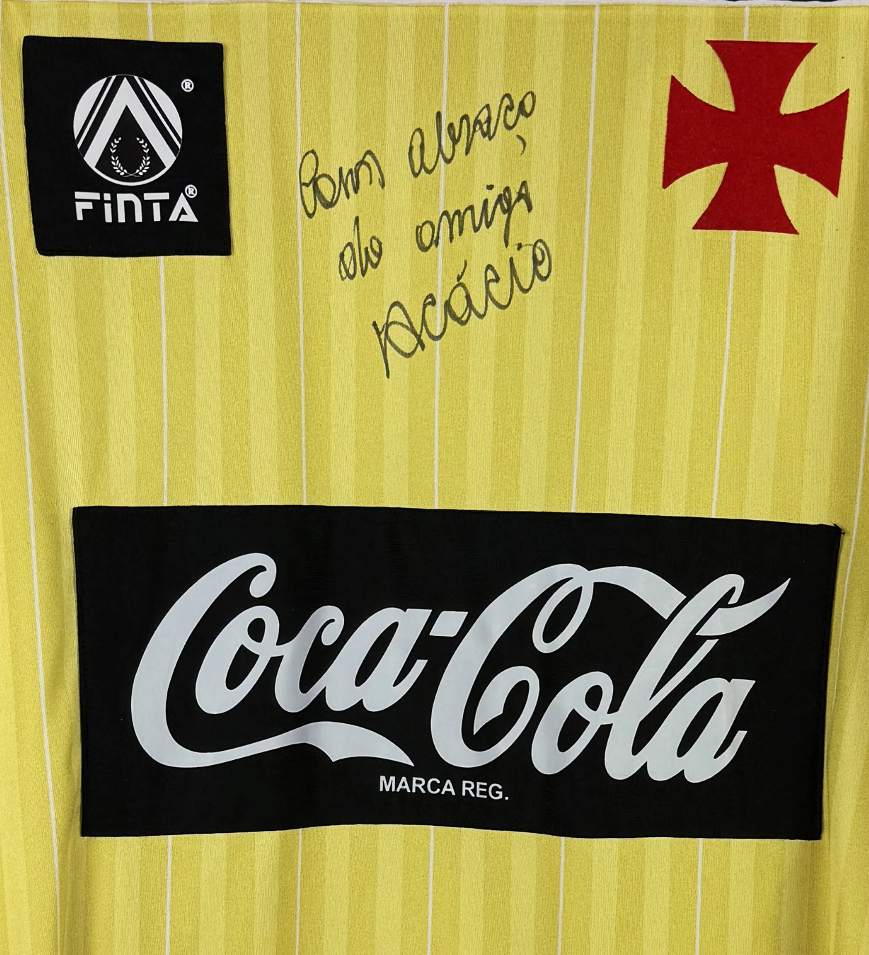 Camiseta Vasco – Acácio #1 – Réplica Campeonato Brasileño 1989 – Vasco Bicampeón – Autografiada por el Ídolo — imagem 3 de 3