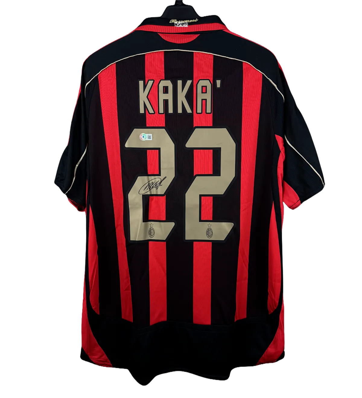 Camiseta Retro del Milan – Kaká – Temporada 2007 – Firmada por el Crack – Certificación Internacional — imagem 2 de 6