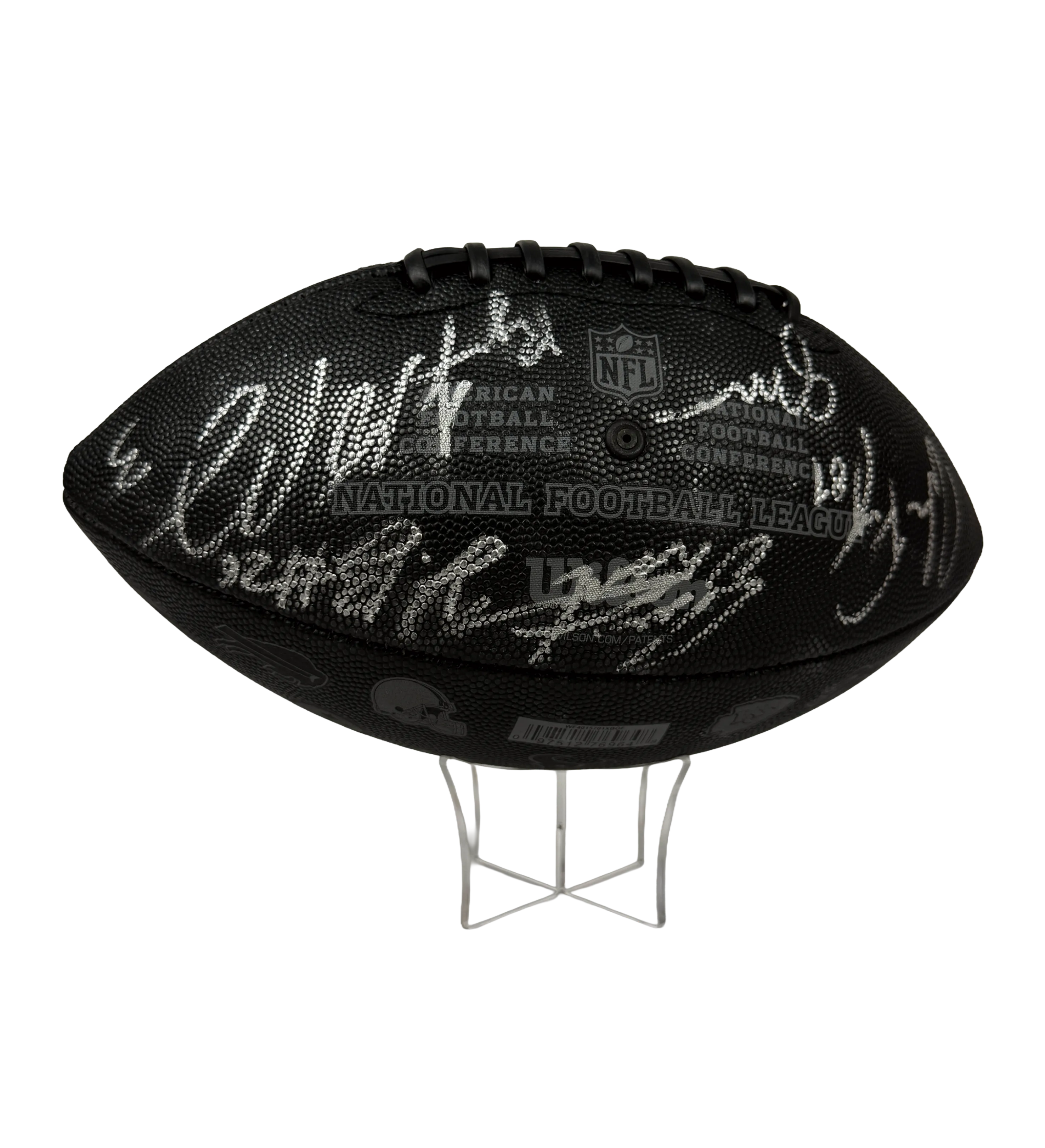 Bola Oficial NFL Wilson Preta 2026 Autografada pelo Elenco do Dallas Cowboys Incluindo Dak Prescott — imagem 3 de 4
