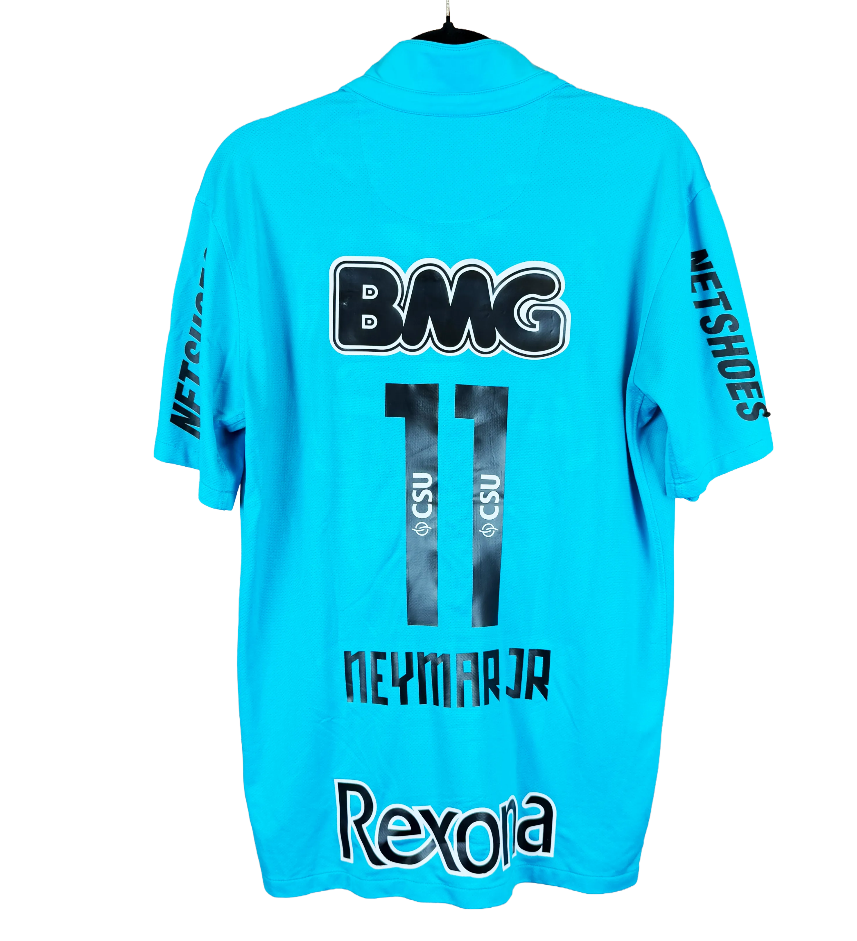 Camiseta Azul Santos Neymar Temporada 2012/13 Firmada por la Estrella — imagem 2 de 4