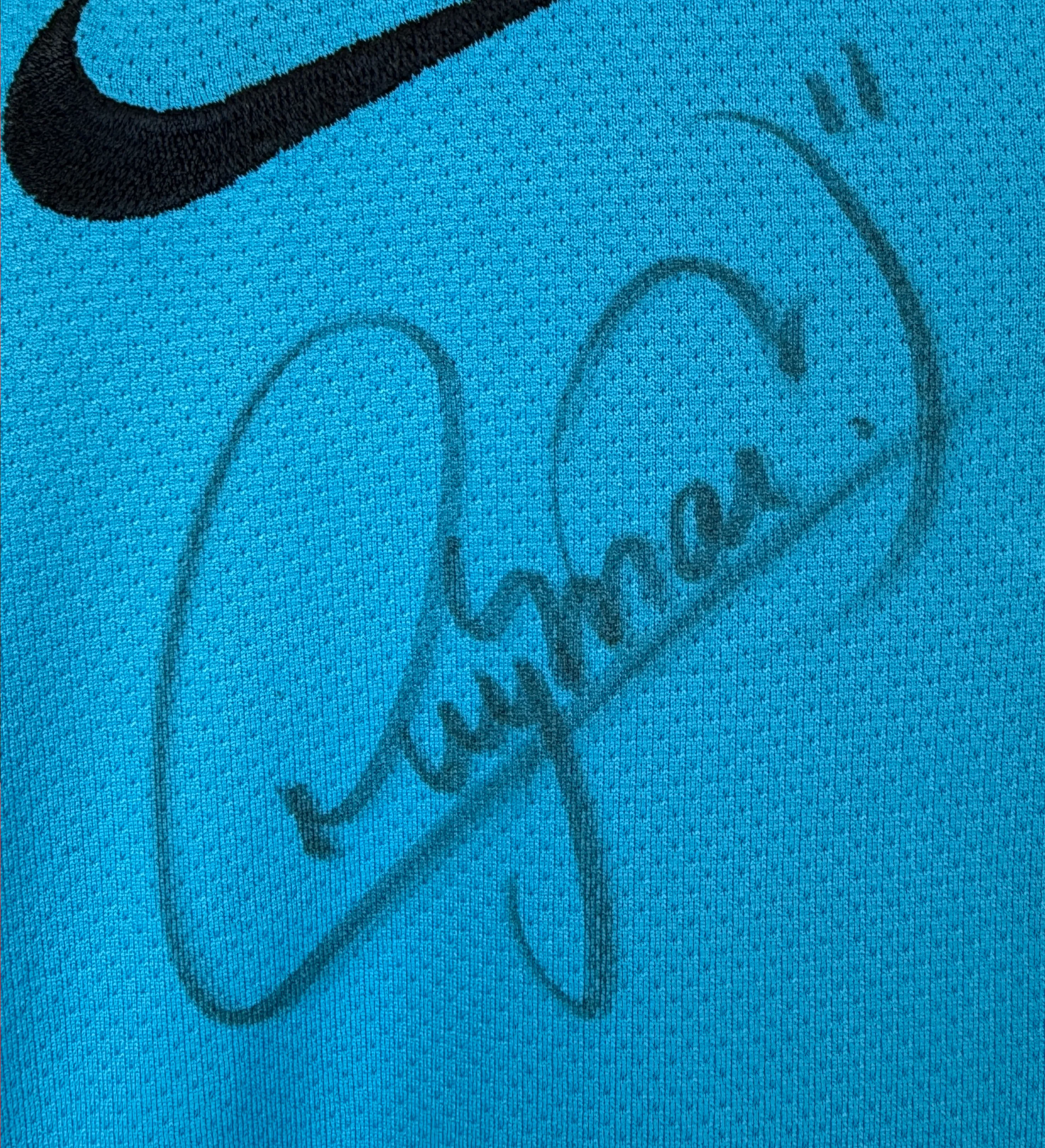 Camiseta Azul Santos Neymar Temporada 2012/13 Firmada por la Estrella — imagem 3 de 4