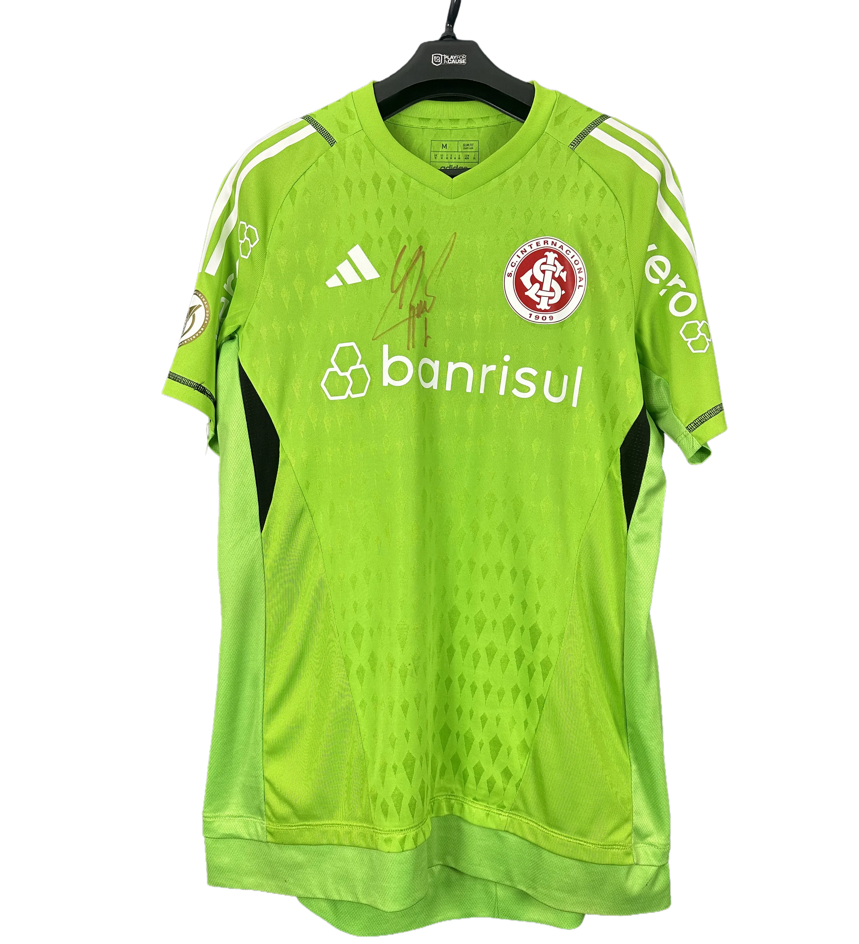 Camiseta Internacional - Rochet #1 - Temporada 2024 - Preparada para Partido - Con Extensión en la Tela - Autografiada por el Arquero — imagem 1 de 2