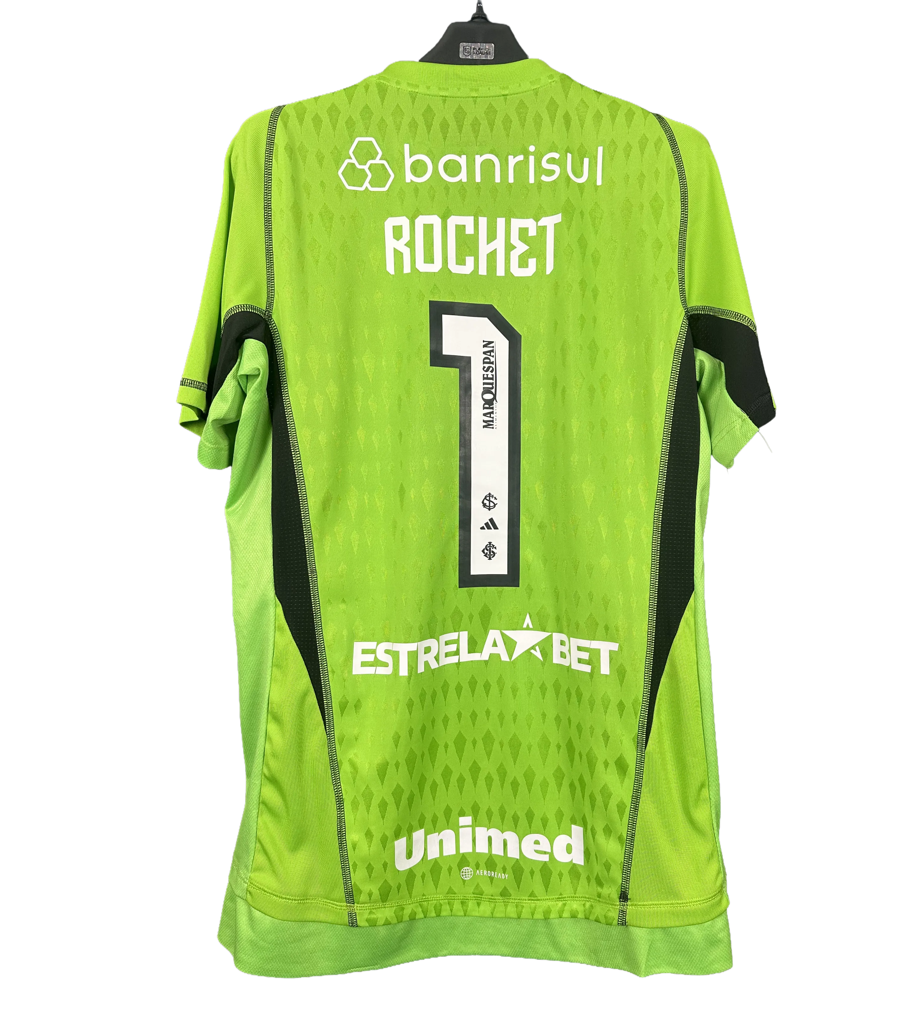 Camiseta Internacional - Rochet #1 - Temporada 2024 - Preparada para Partido - Con Extensión en la Tela - Autografiada por el Arquero — imagem 2 de 2