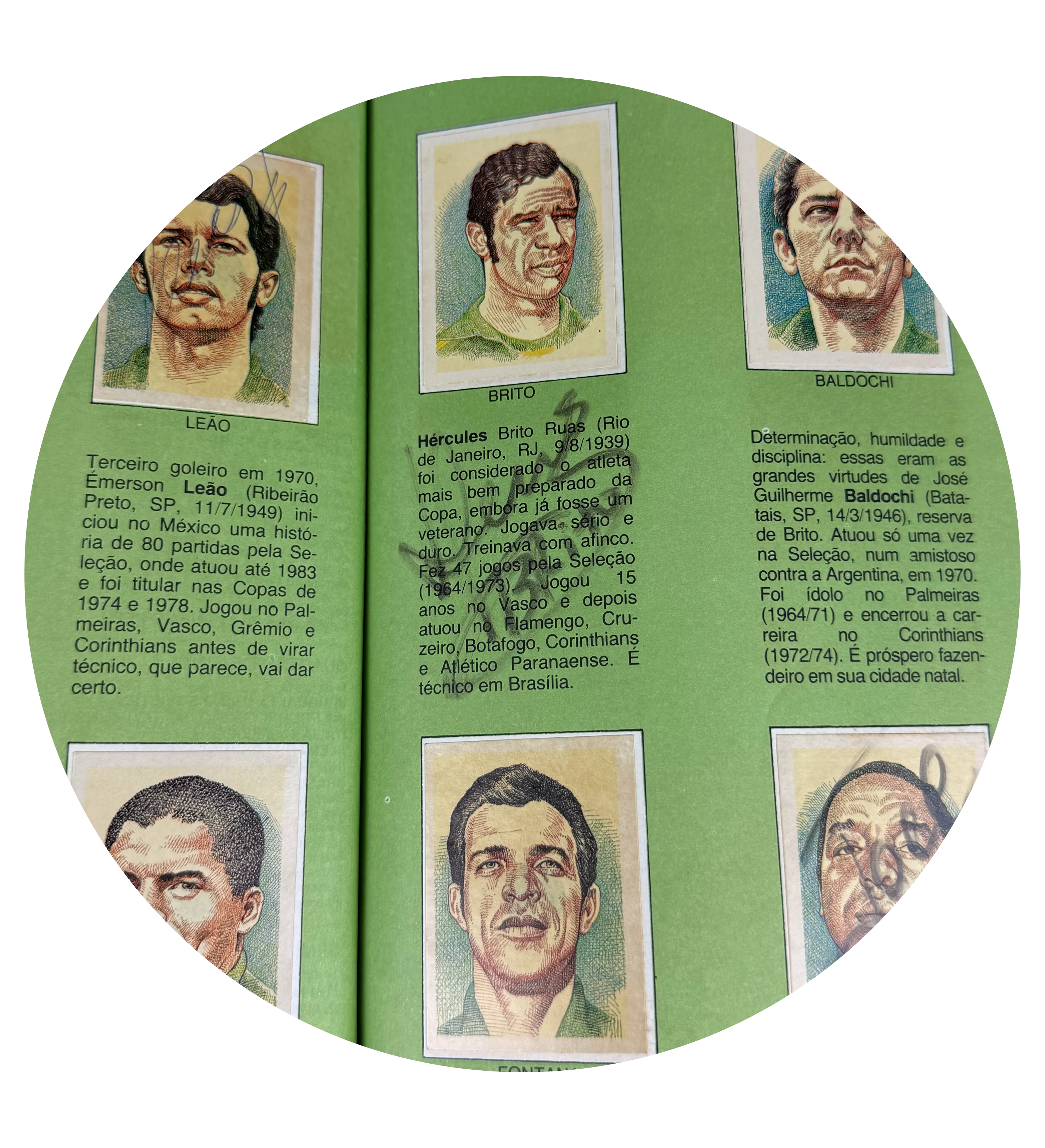 Album Oficial - Copa 1970 - Herois do Tri - Autografado pelos jogadores Pele / Gerson / Rivelino / Felix / Carlos Alberto / Ze Maria / Brito / Piazza / Clodoaldo / Tostao / Zagallo entre outros — imagem 6 de 7
