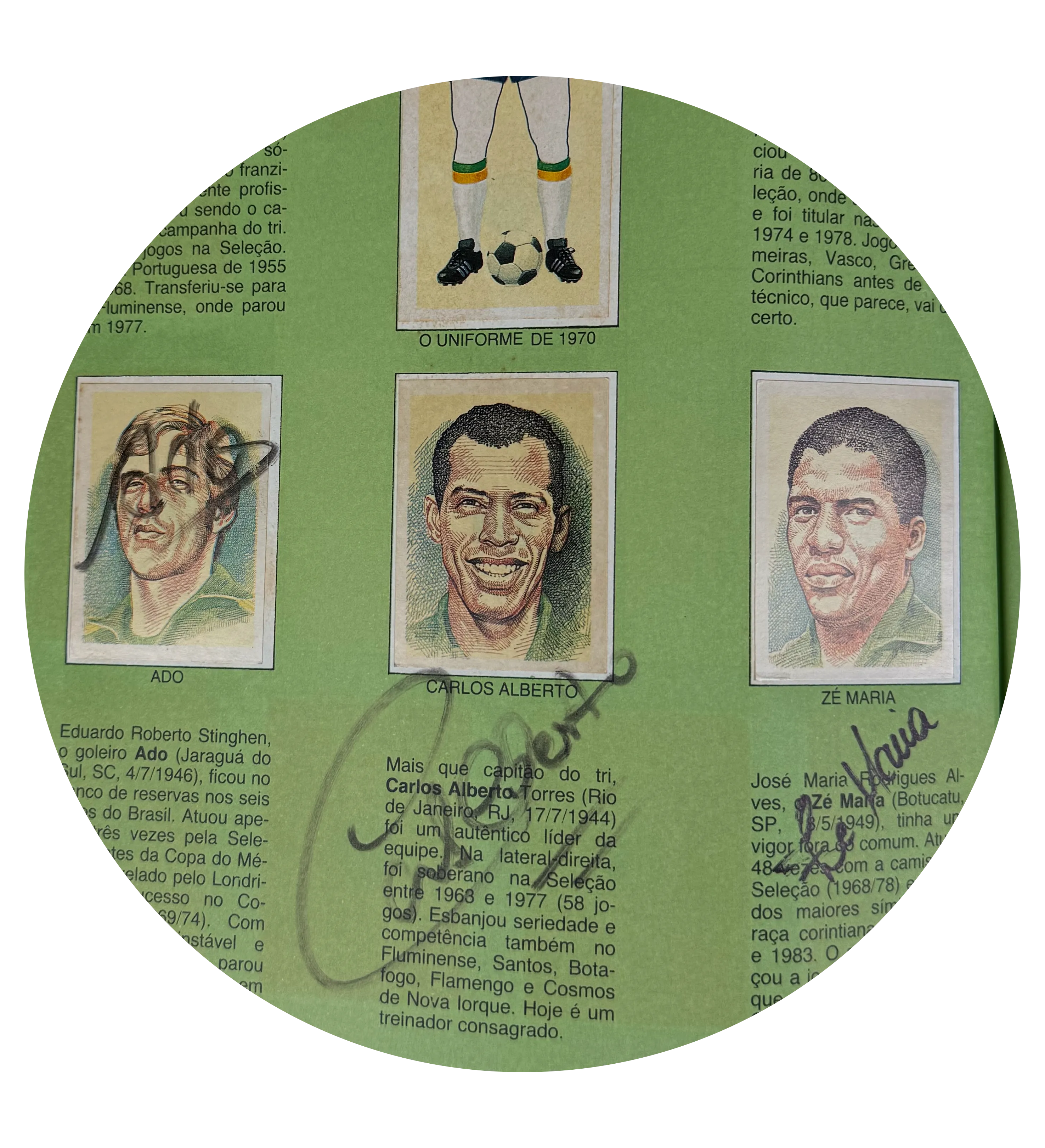 Album Oficial - Copa 1970 - Herois do Tri - Autografado pelos jogadores Pele / Gerson / Rivelino / Felix / Carlos Alberto / Ze Maria / Brito / Piazza / Clodoaldo / Tostao / Zagallo entre outros — imagem 7 de 7