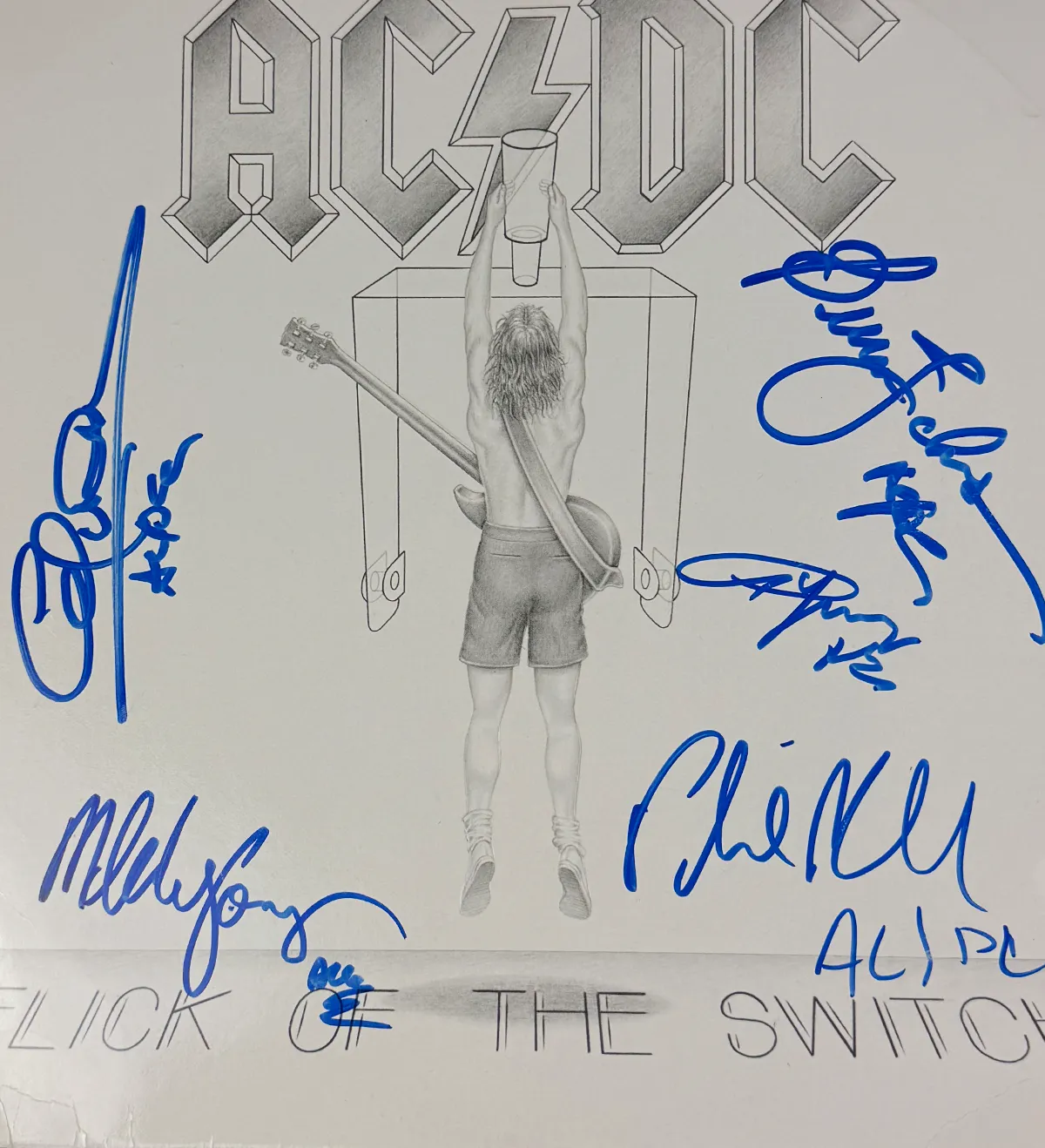 LP AC/DC – Flick of the Switch – Firmado por la Banda — imagem 2 de 3