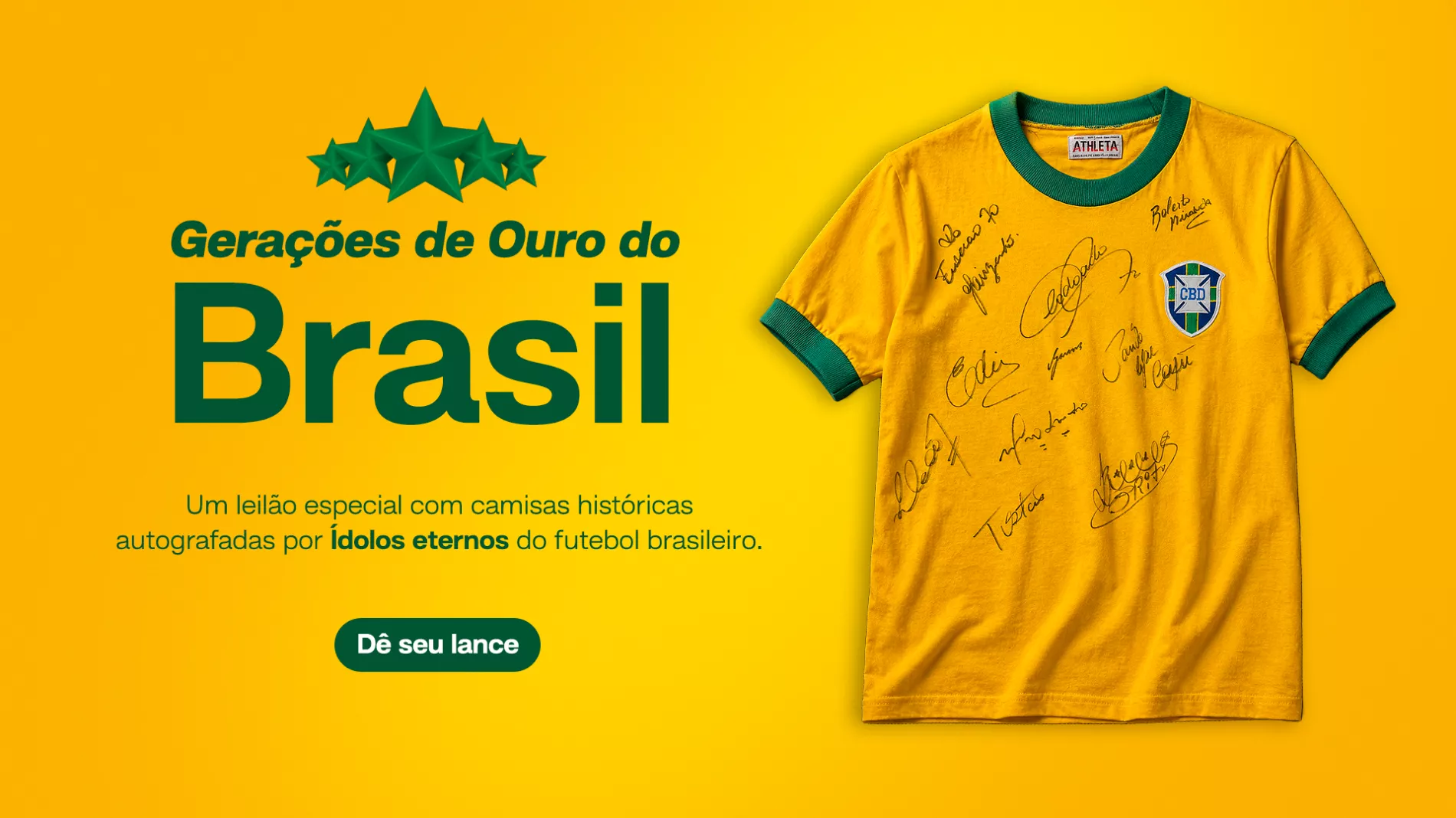 Camisa Autografada Treino Seleção Brasileira Zico Café do Brasil 1982 — logo da campanha